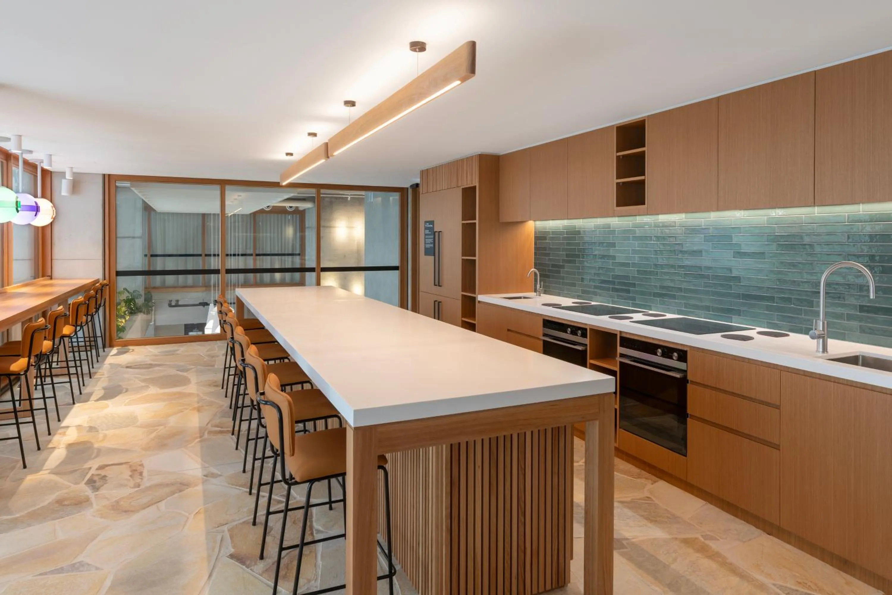 Communal kitchen in lyf Bondi Junction Sydney