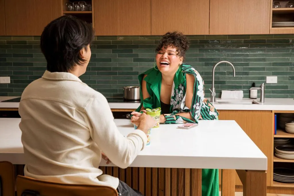 Communal kitchen in lyf Bondi Junction Sydney