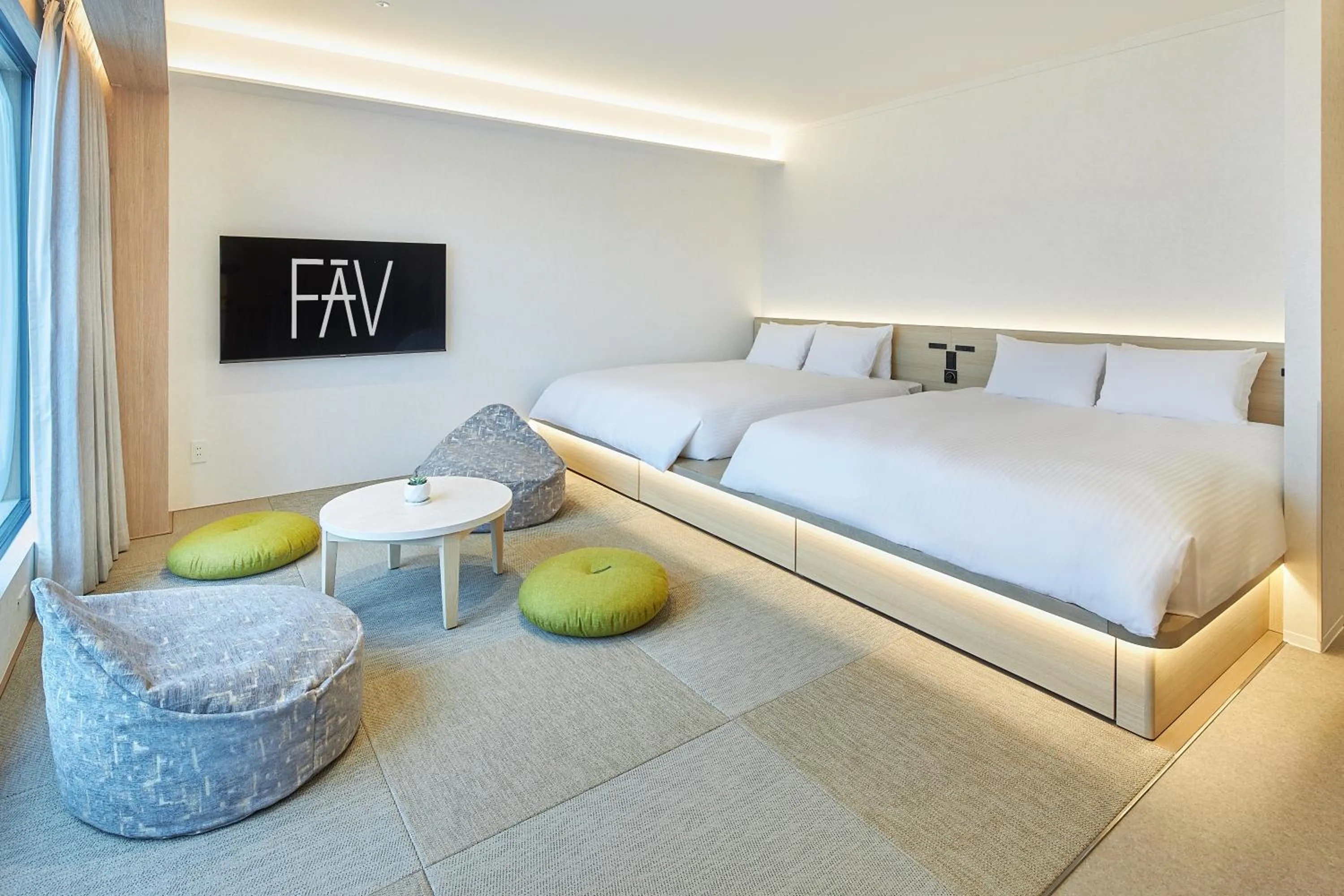 Photo of the whole room, Bed in FAV LUX Kagoshima Tenmonkan