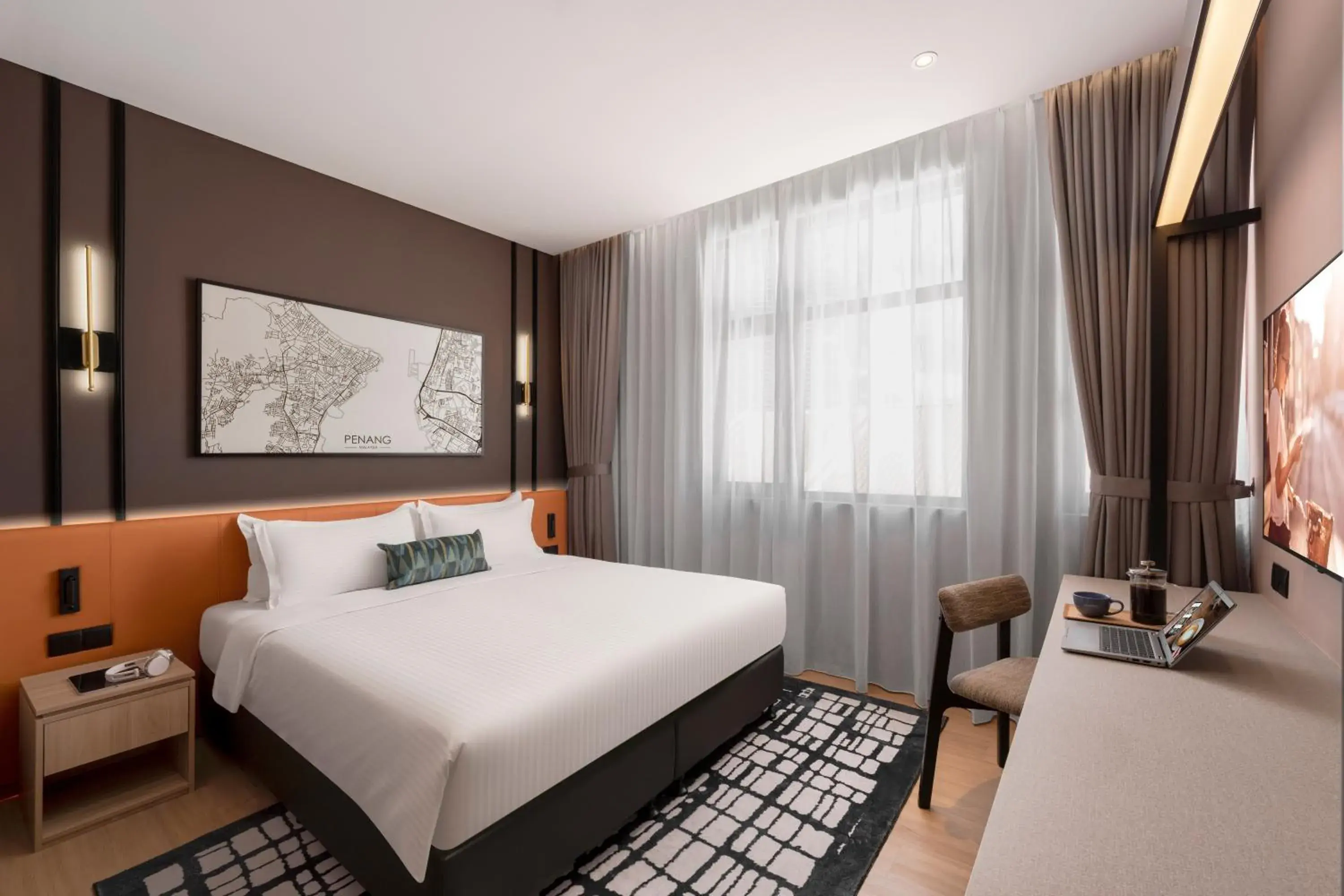 Bedroom, Bed in Citadines Connect Cecil Georgetown Penang Bedroom, Bed in Citadines Connect Cecil Georgetown Penang