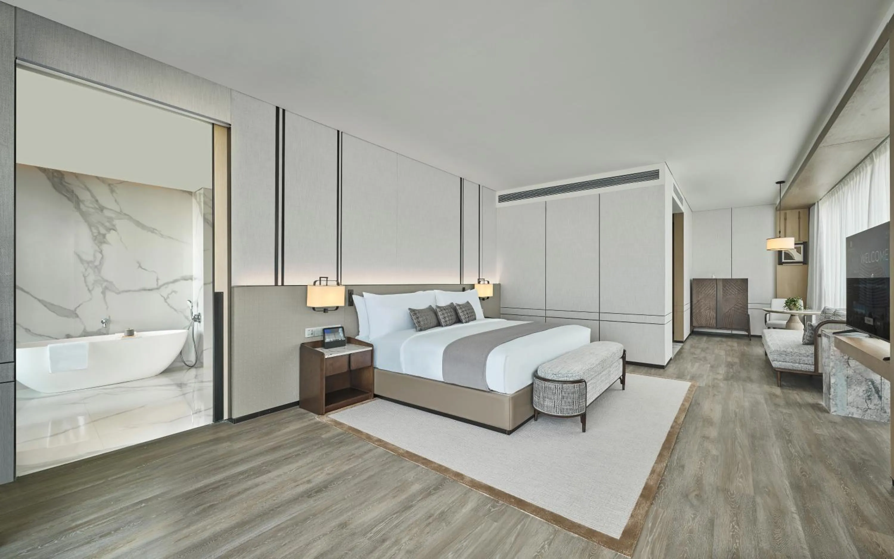 Bedroom, Bed in Grand Ocean View Hotel Zhuhai