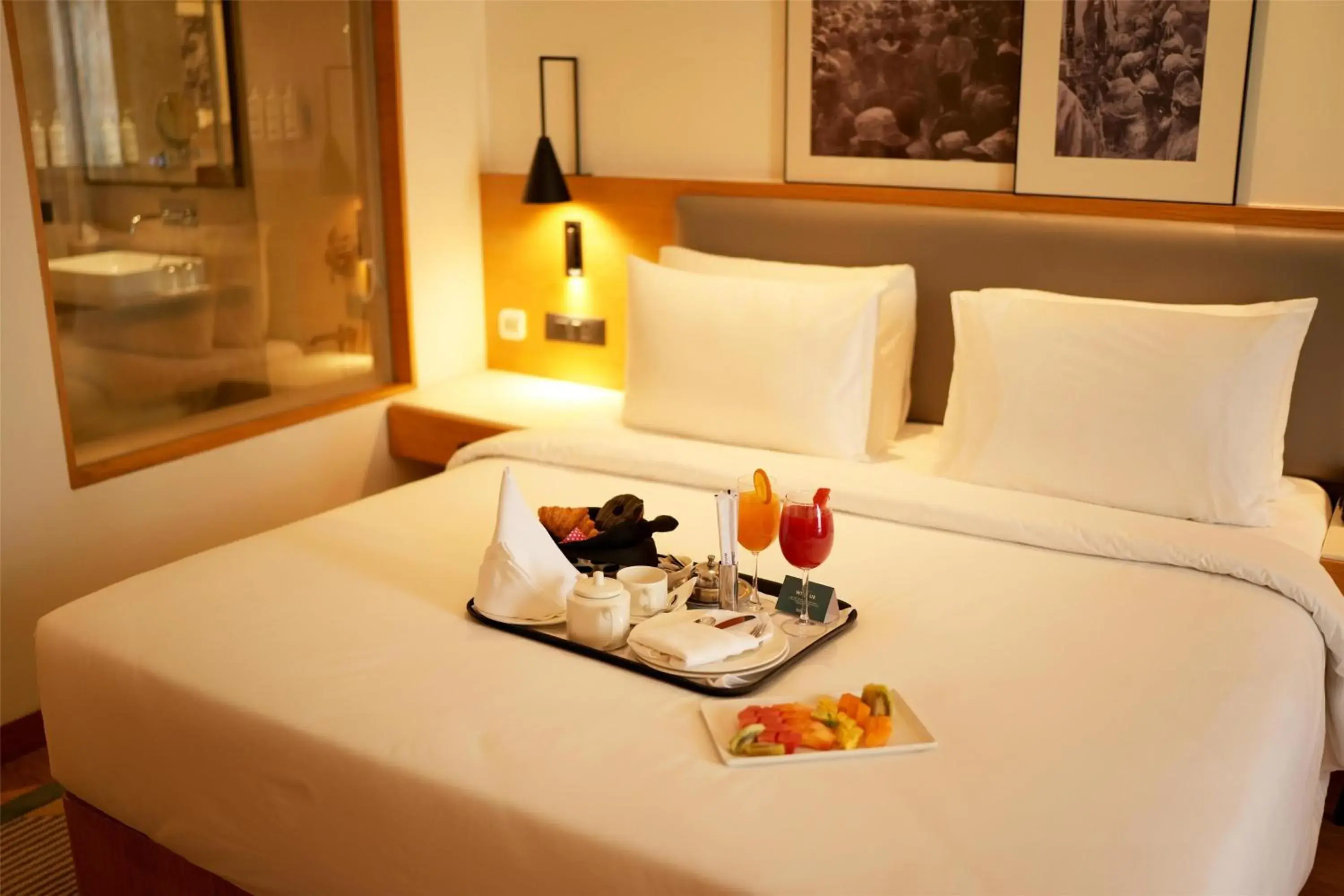 Food and drinks, Bed in Radisson Hotel Vrindavan Food and drinks, Bed in Radisson Hotel Vrindavan