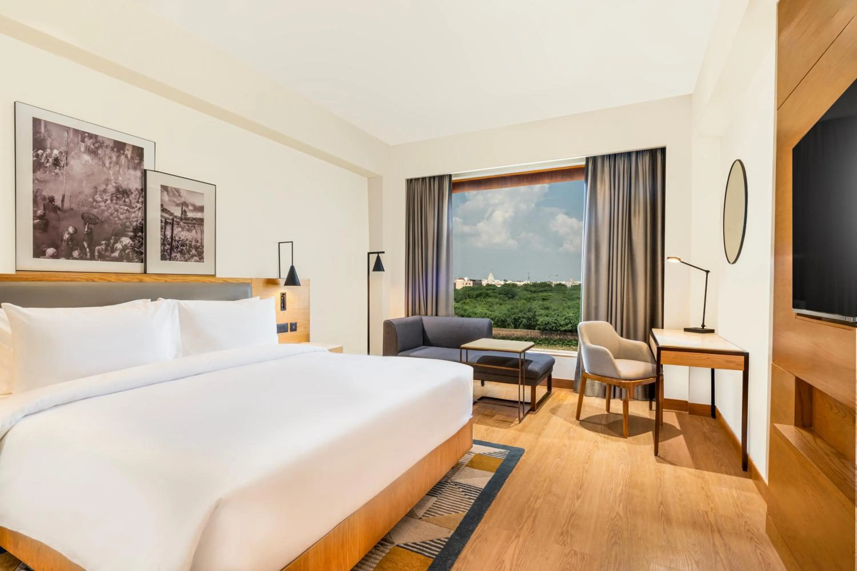 View (from property/room), Bed in Radisson Hotel Vrindavan