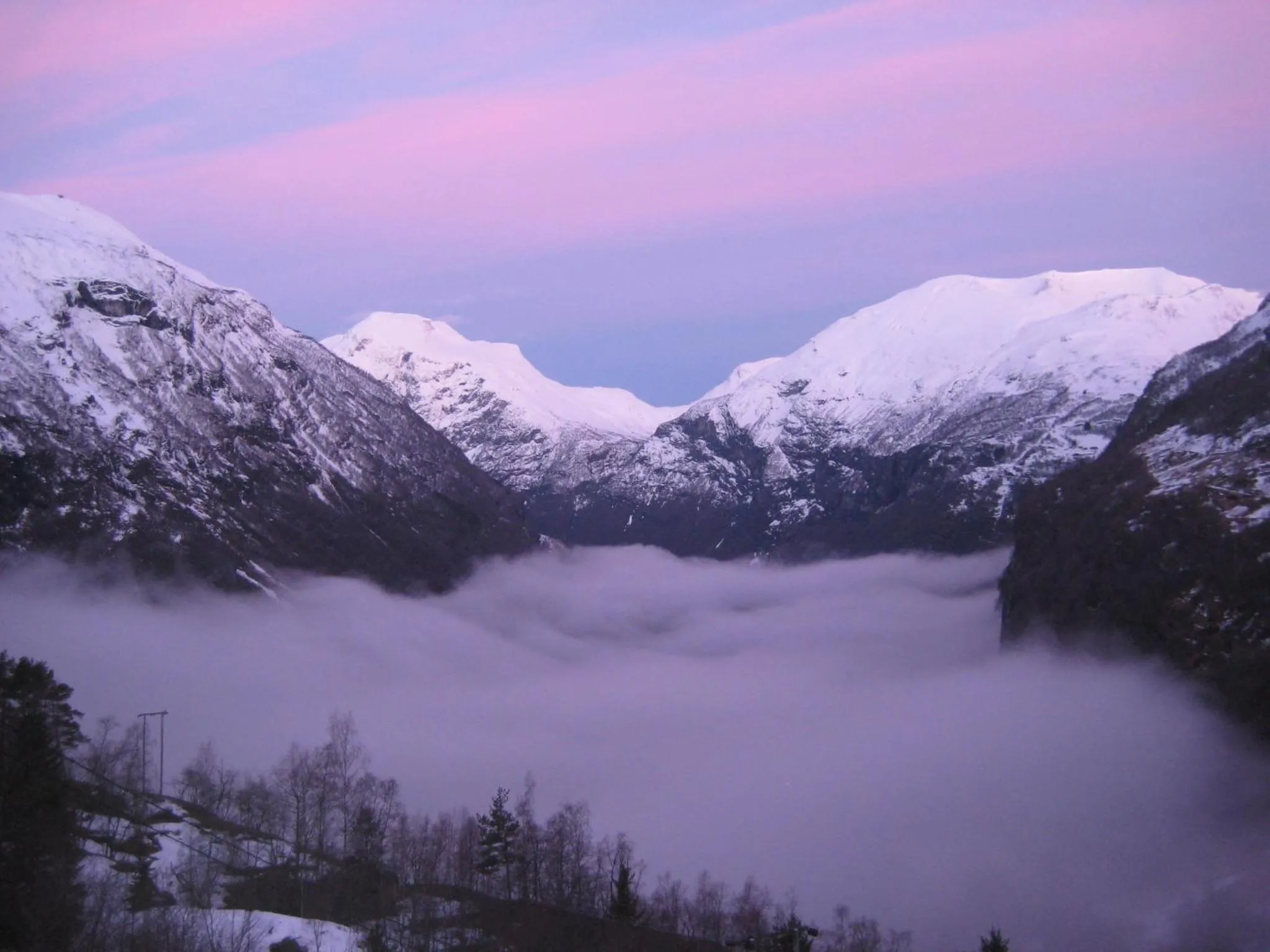 Winter in Lunheim in Geiranger