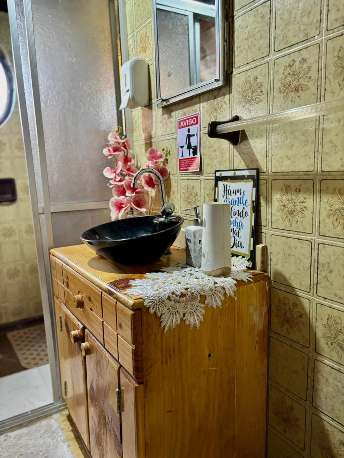 Bathroom in Chalé das Neves