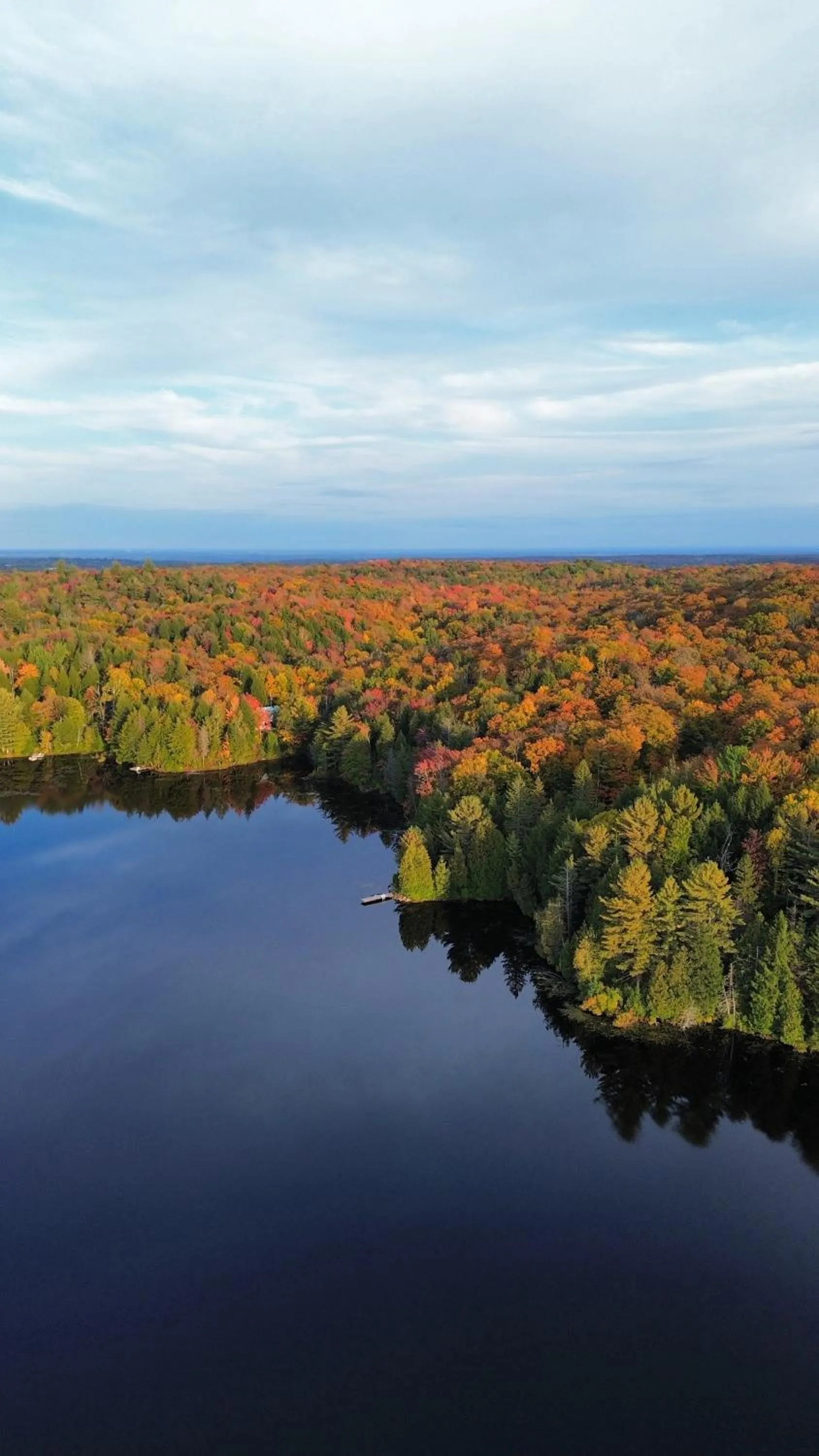 Lake view in Domaine Chalets des pins