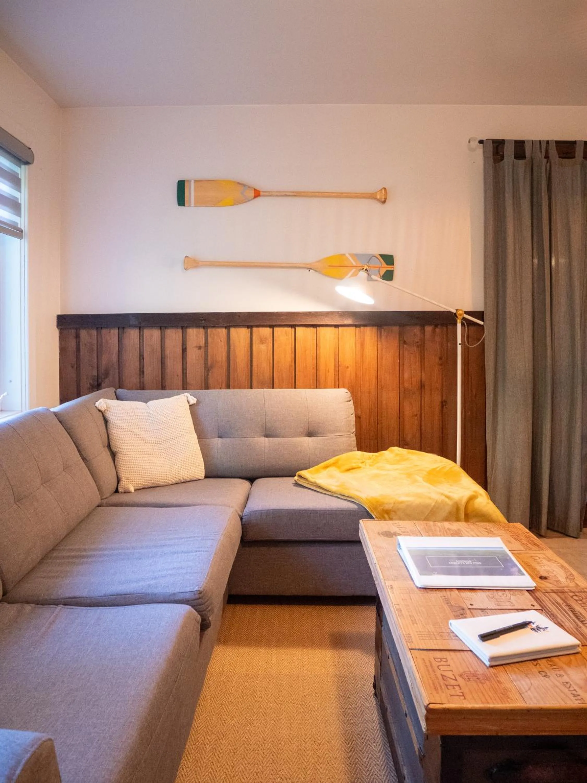 Living room, Bed in Domaine Chalets des pins