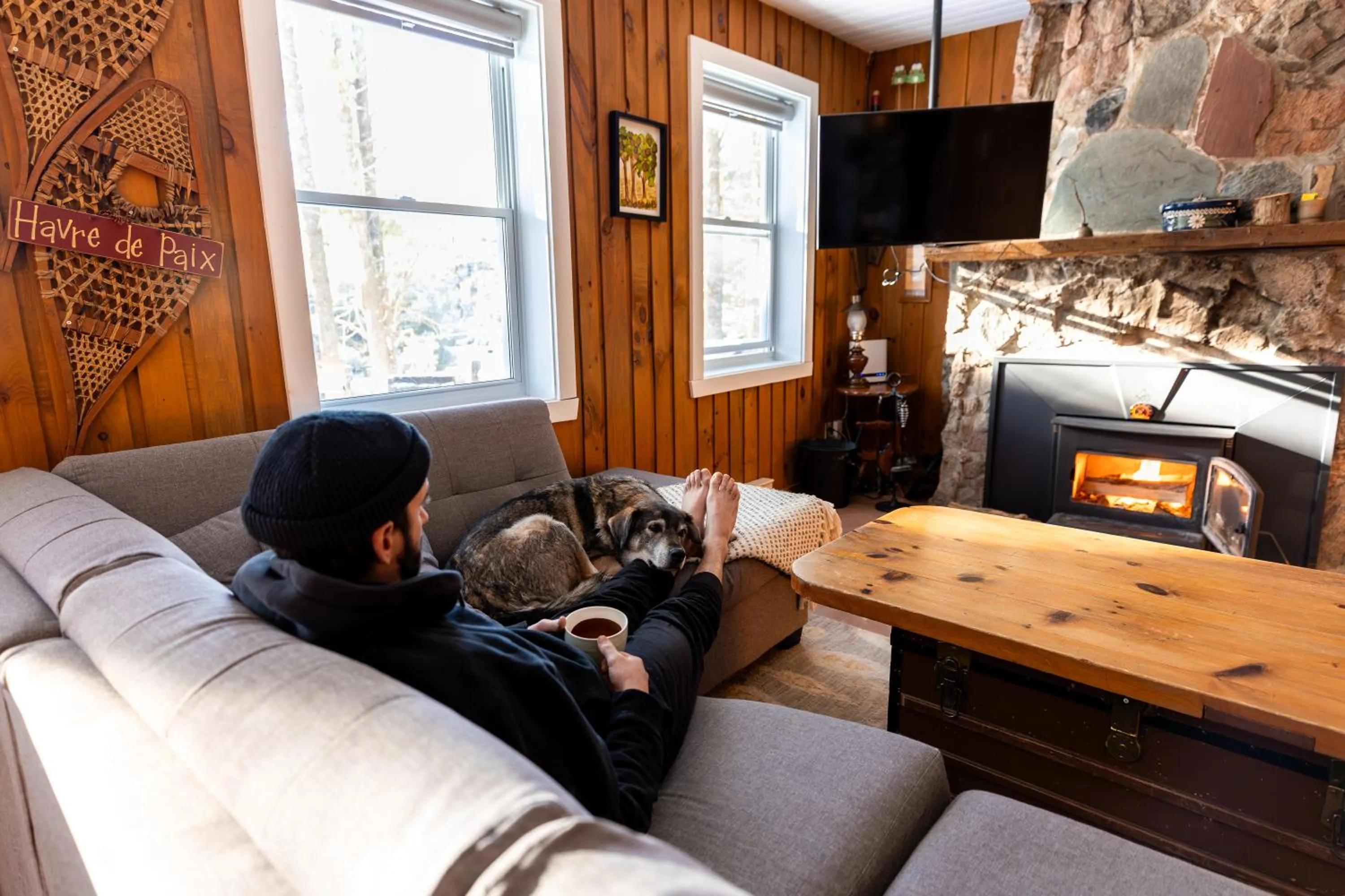 Living room in Domaine Chalets des pins