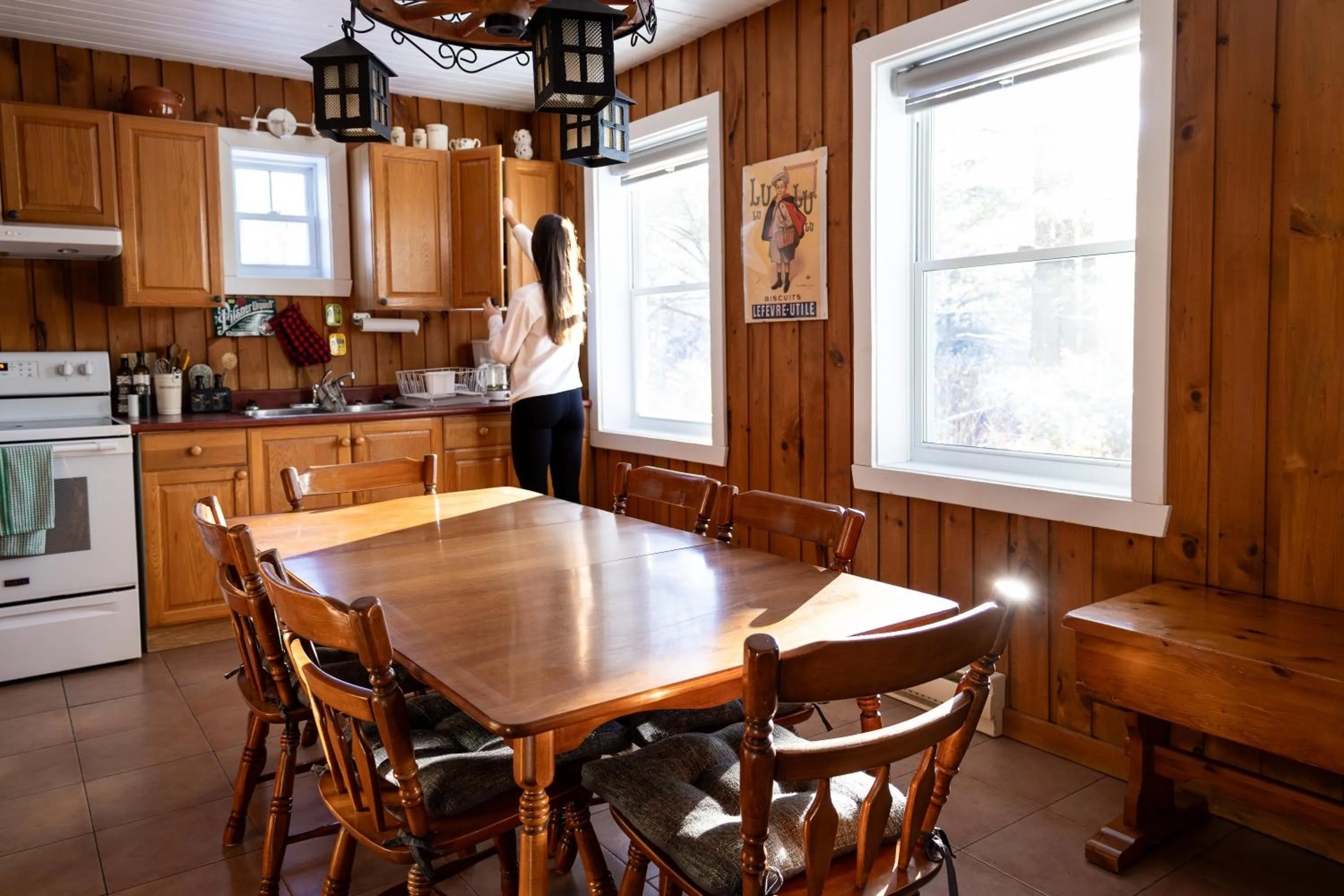 Kitchen or kitchenette in Domaine Chalets des pins