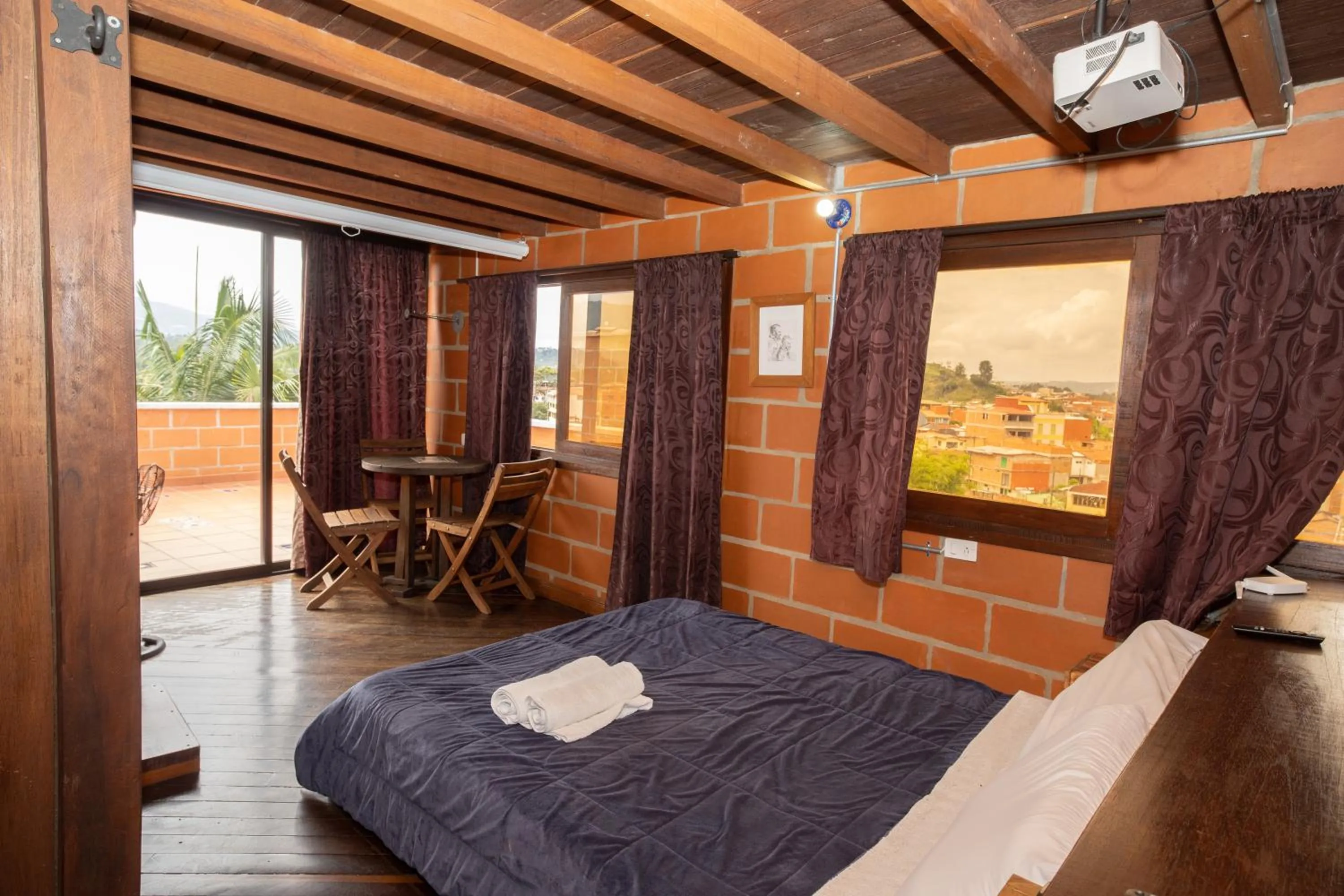 Bed in Hotel Spa Bliss Guatape