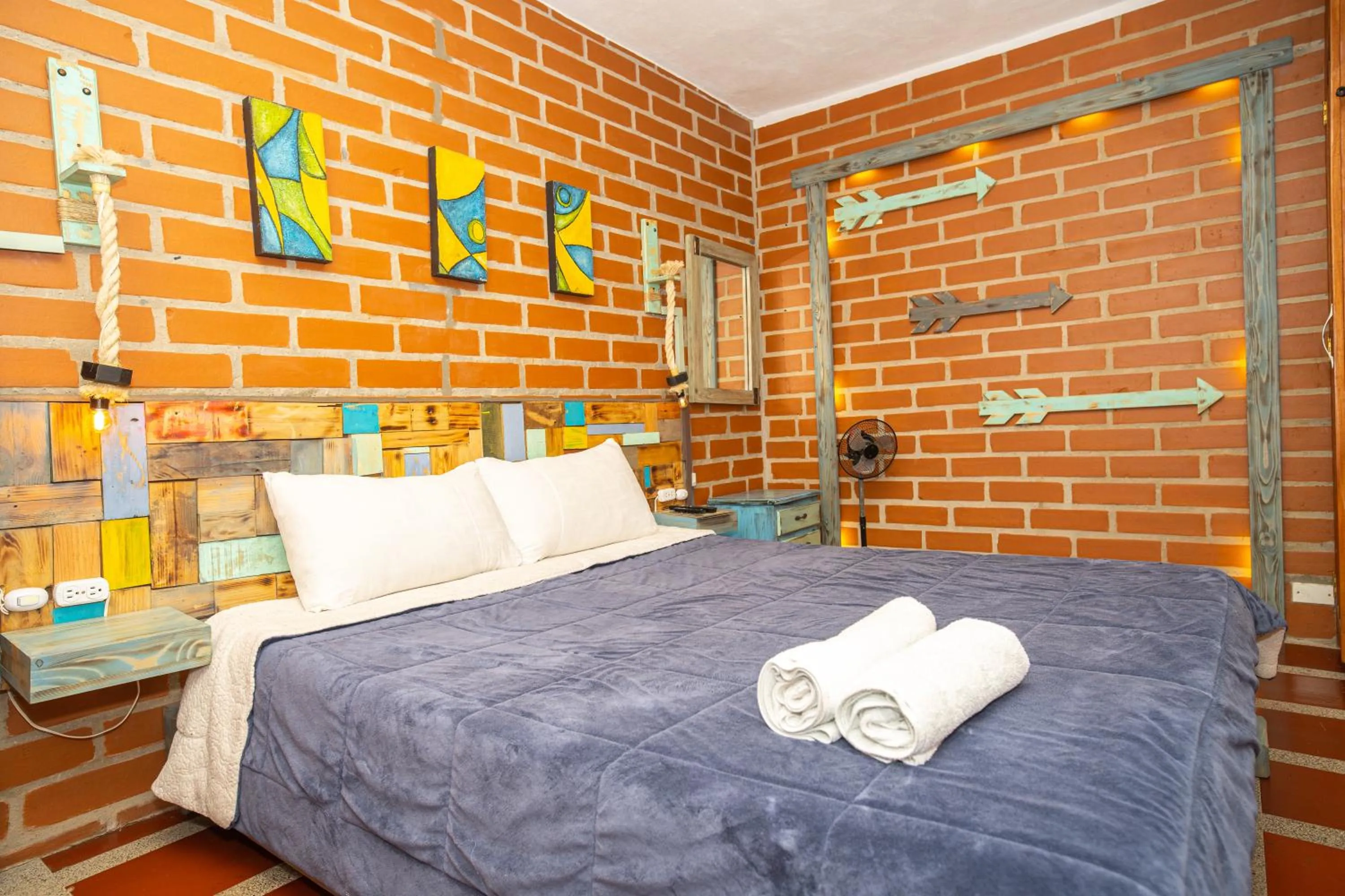 Bed in Hotel Spa Bliss Guatape