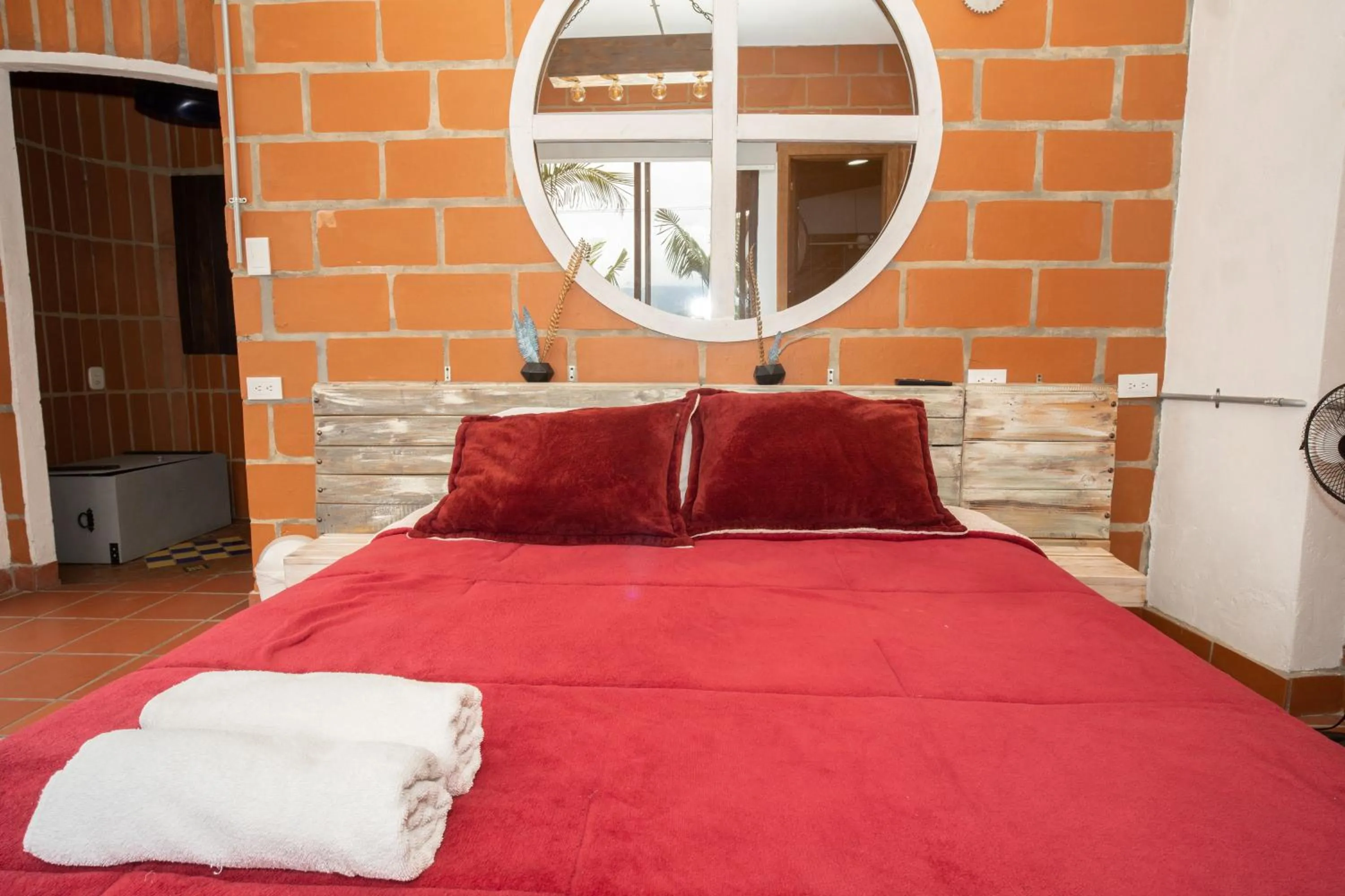 Bed in Hotel Spa Bliss Guatape