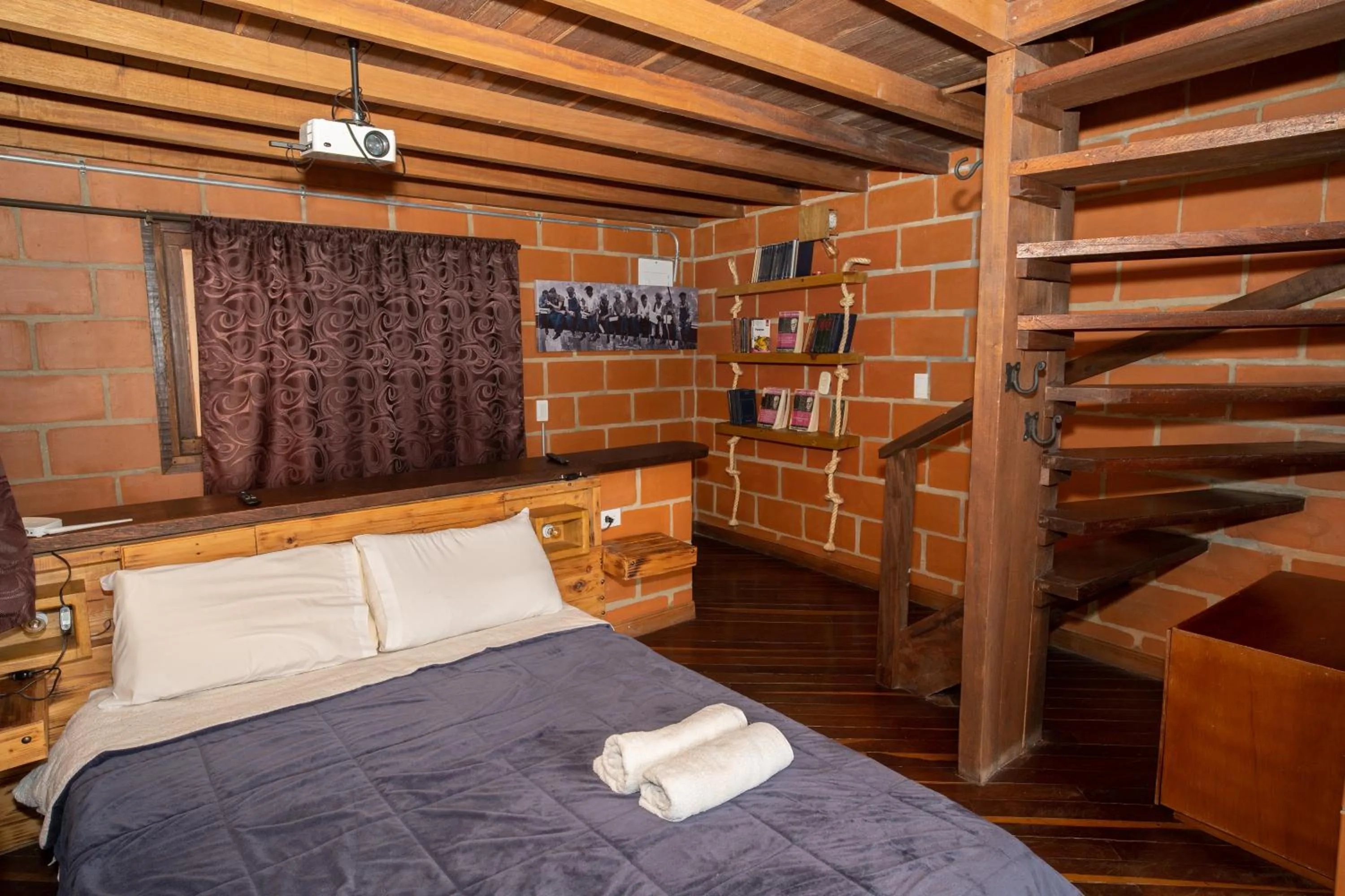 Bed in Hotel Spa Bliss Guatape