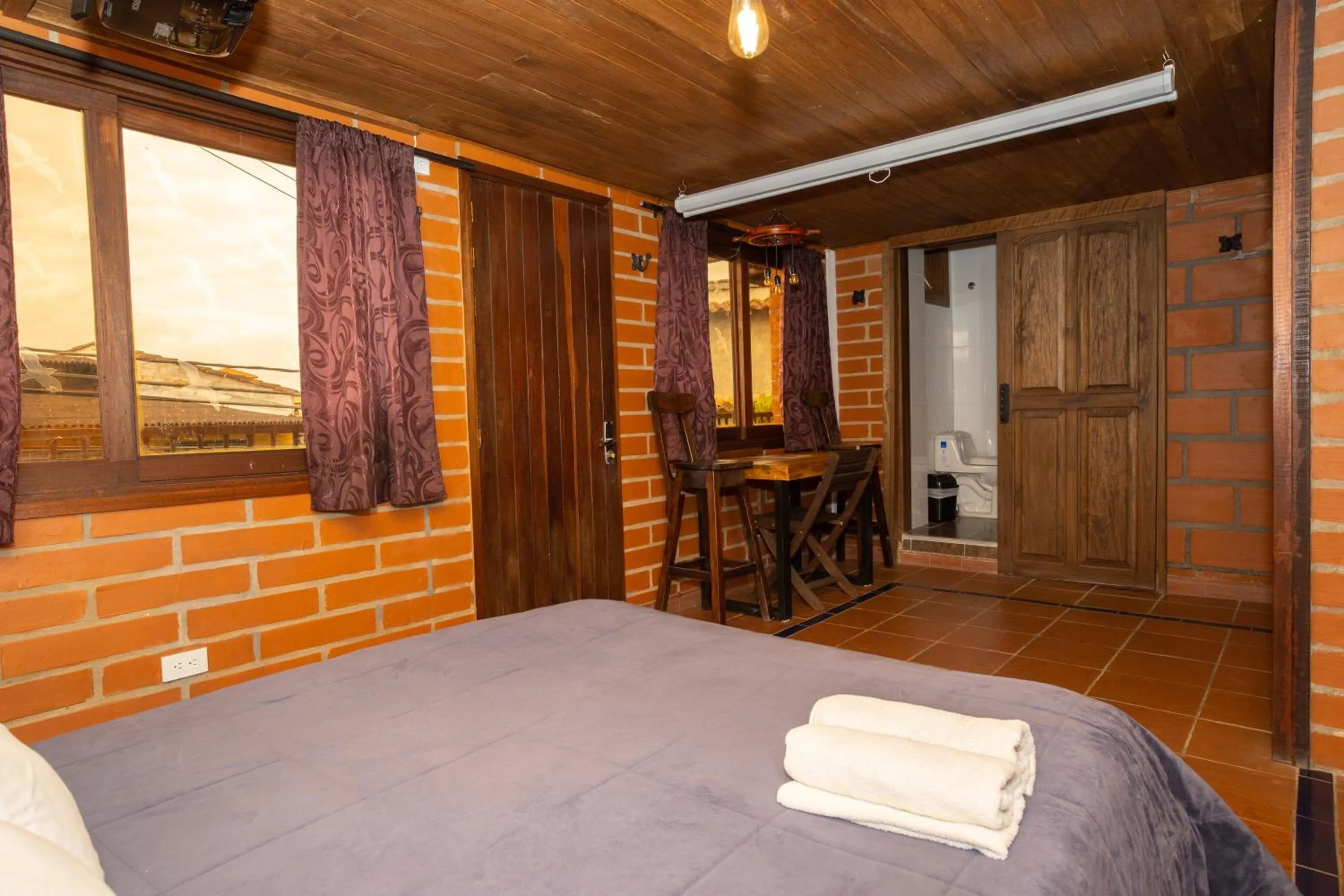 Bed in Hotel Spa Bliss Guatape