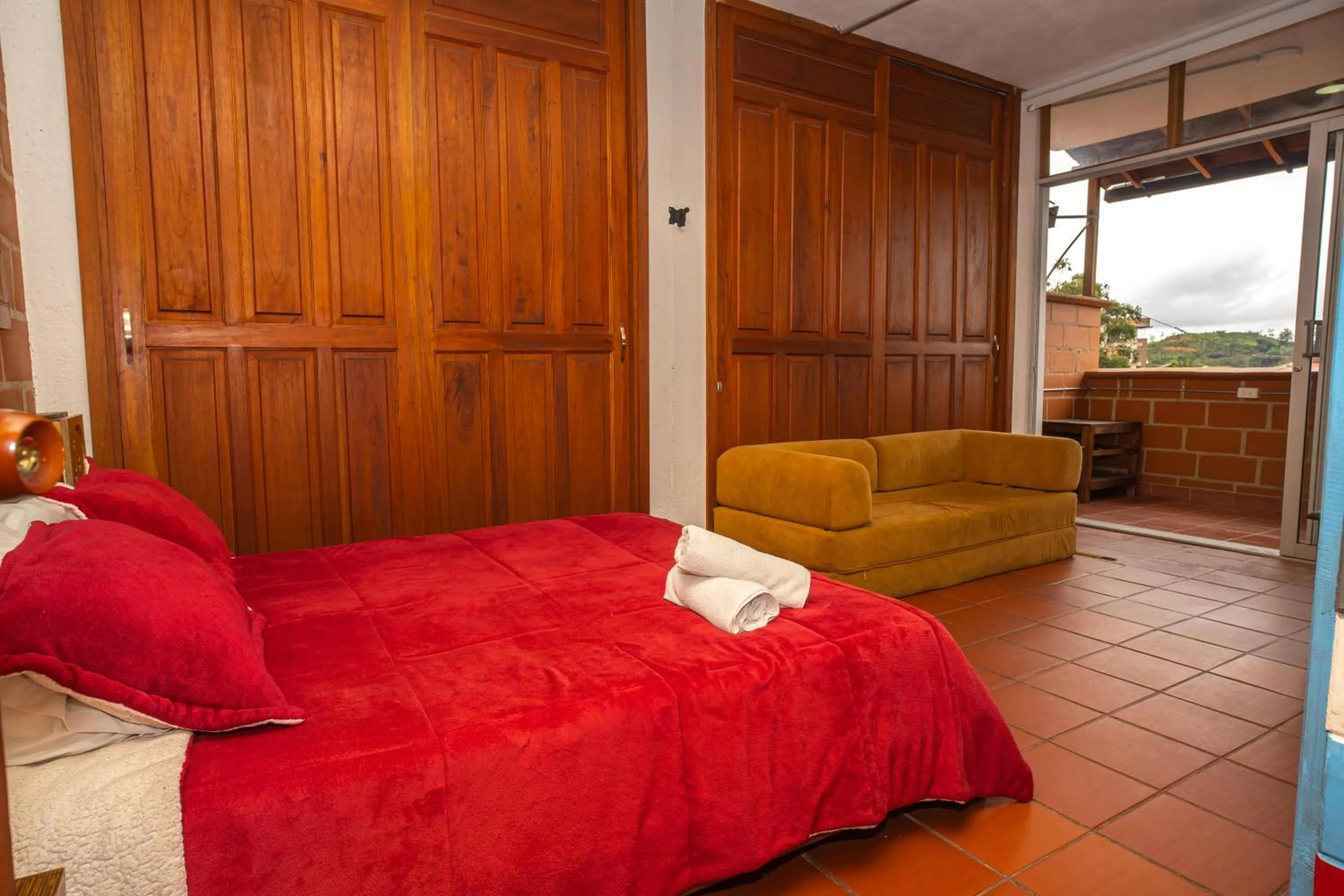 Bed in Hotel Spa Bliss Guatape