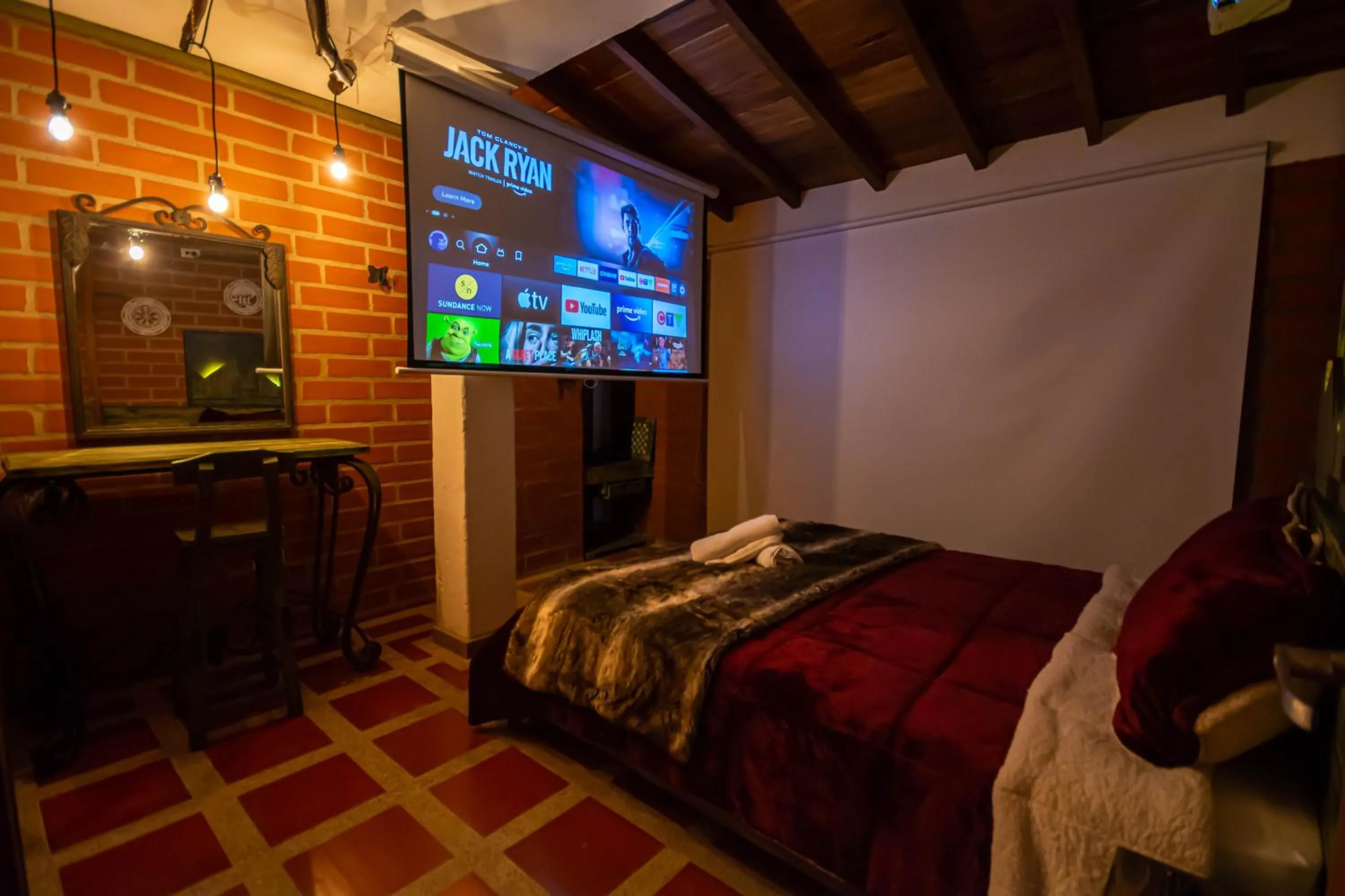 Bed in Hotel Spa Bliss Guatape