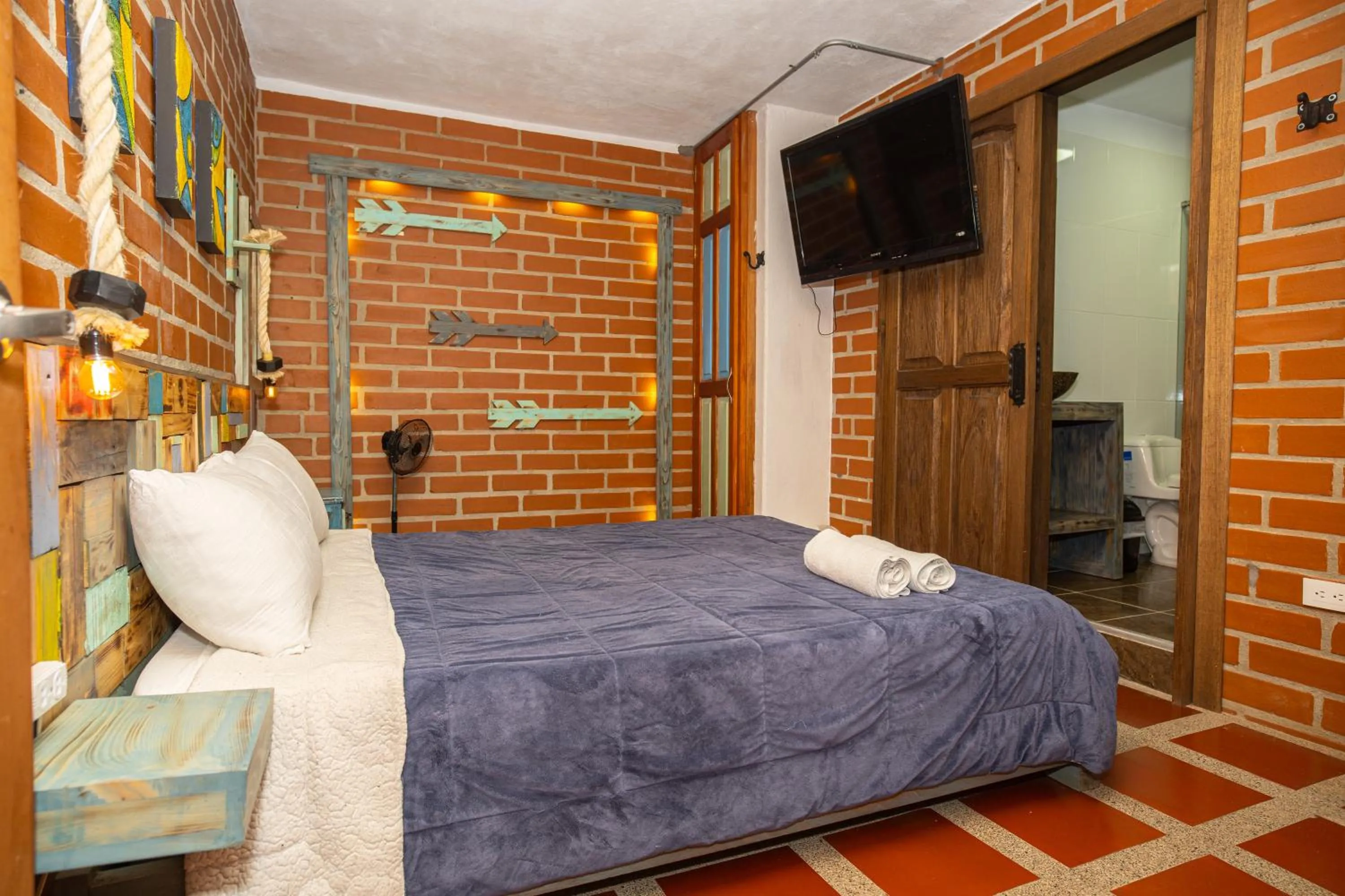 Bed in Hotel Spa Bliss Guatape