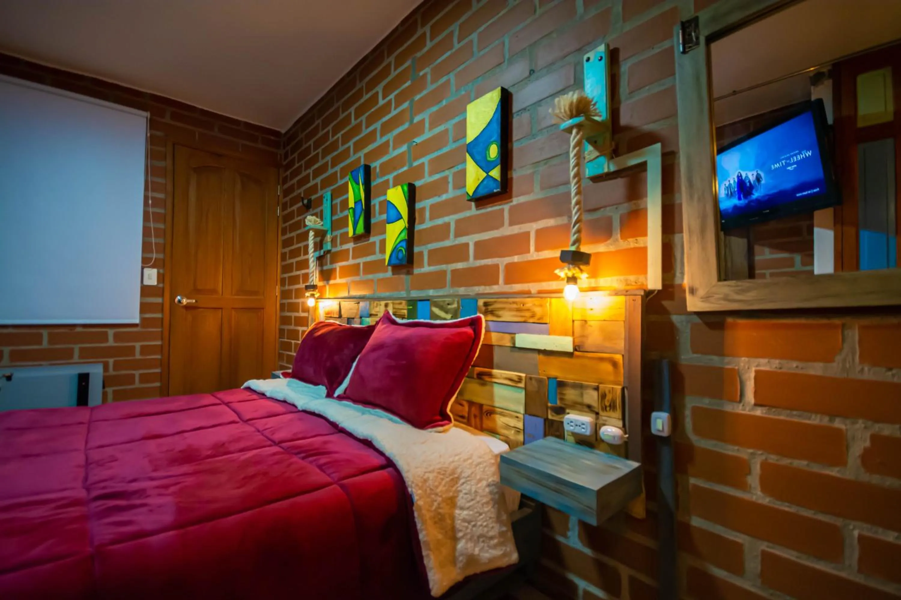 Bed in Hotel Spa Bliss Guatape