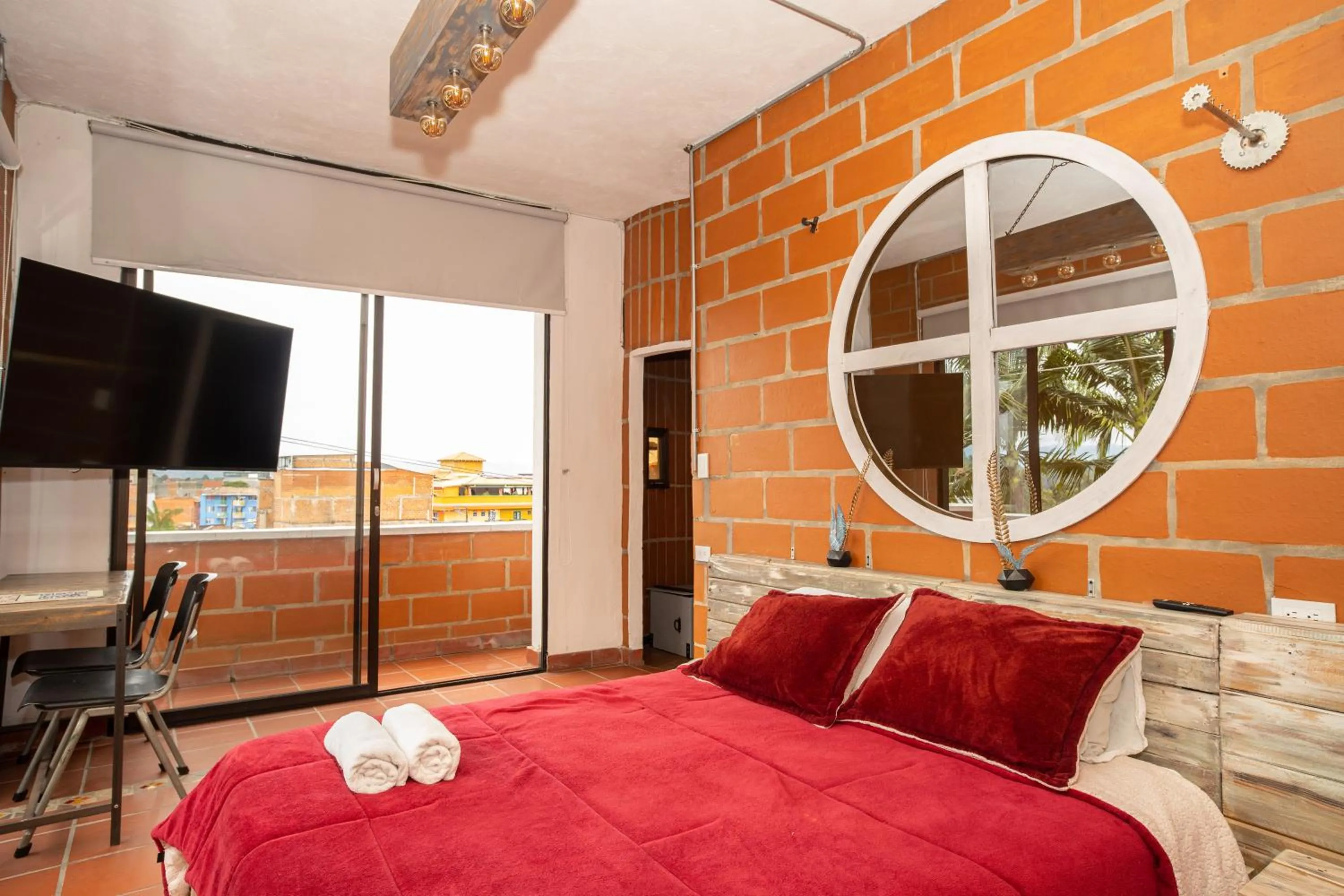 Bed in Hotel Spa Bliss Guatape