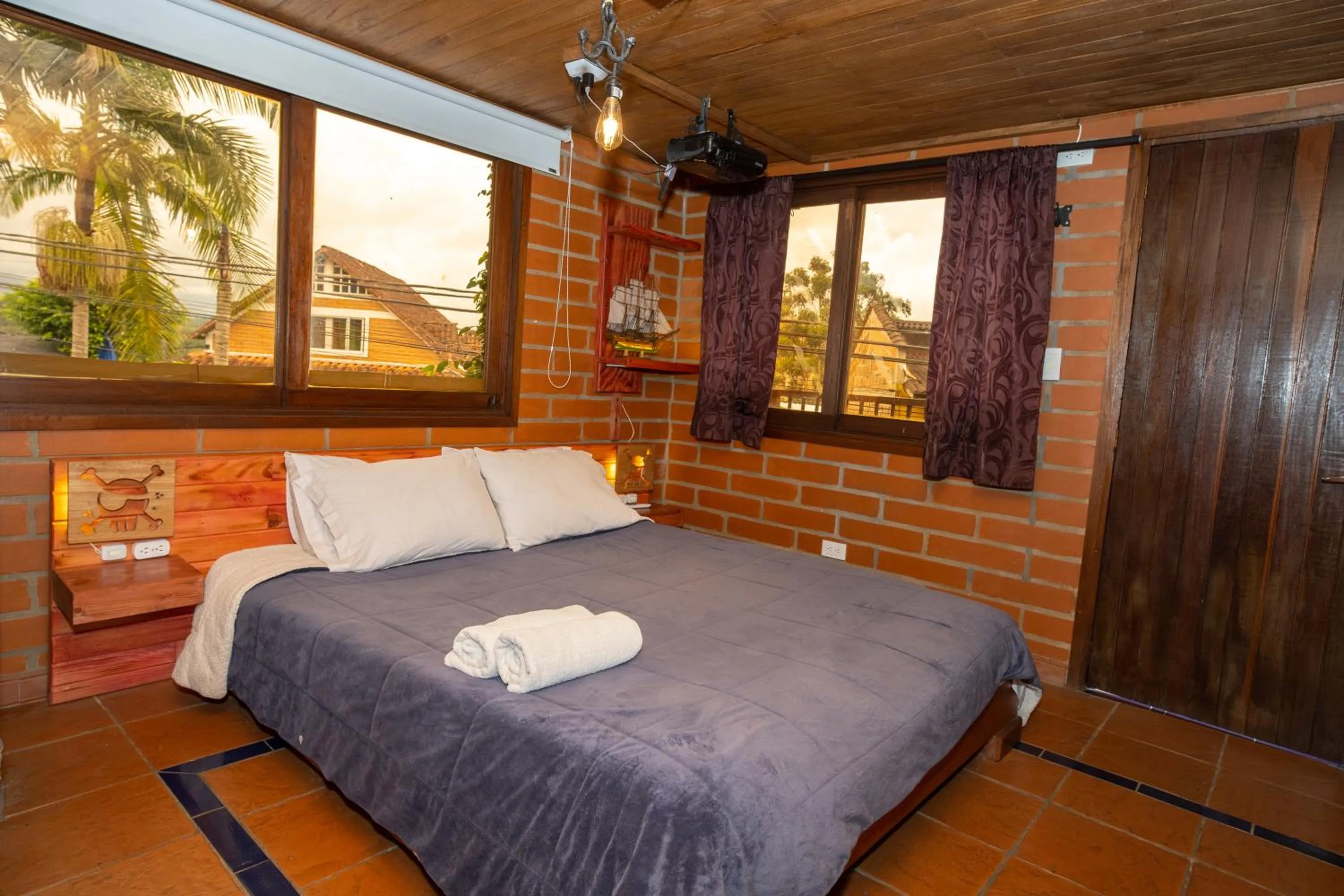 Bed in Hotel Spa Bliss Guatape