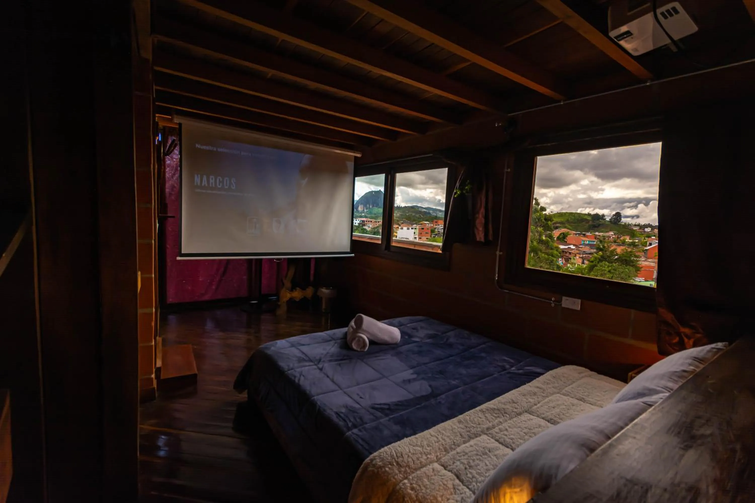 Bed in Hotel Spa Bliss Guatape