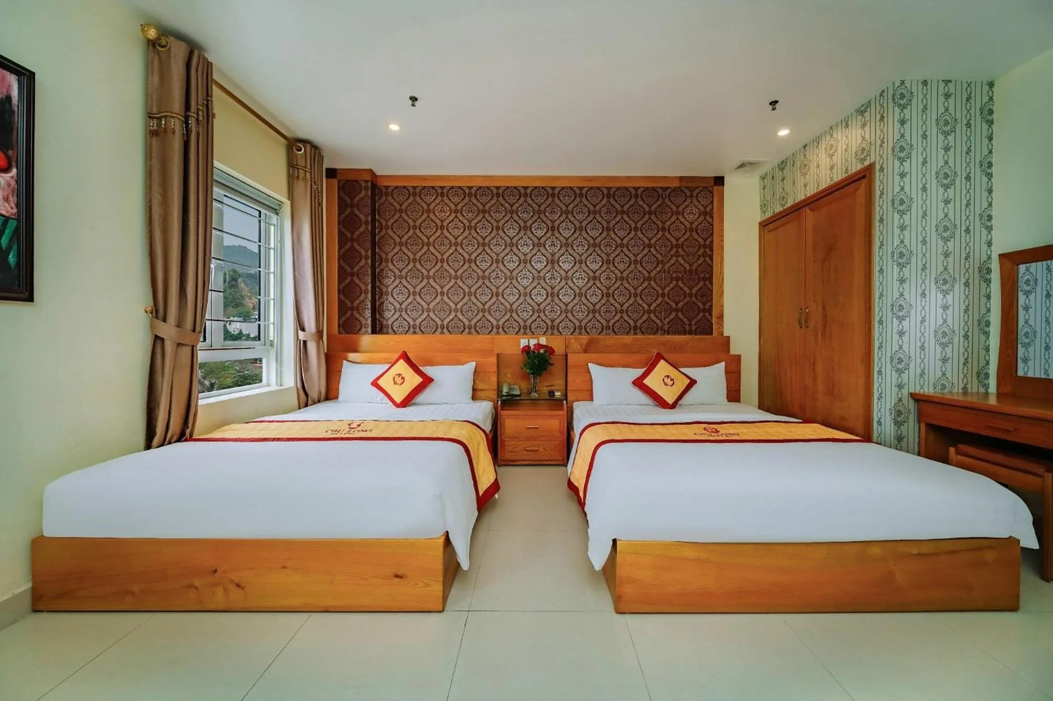 Bed in Chu Long Hotel & Spa