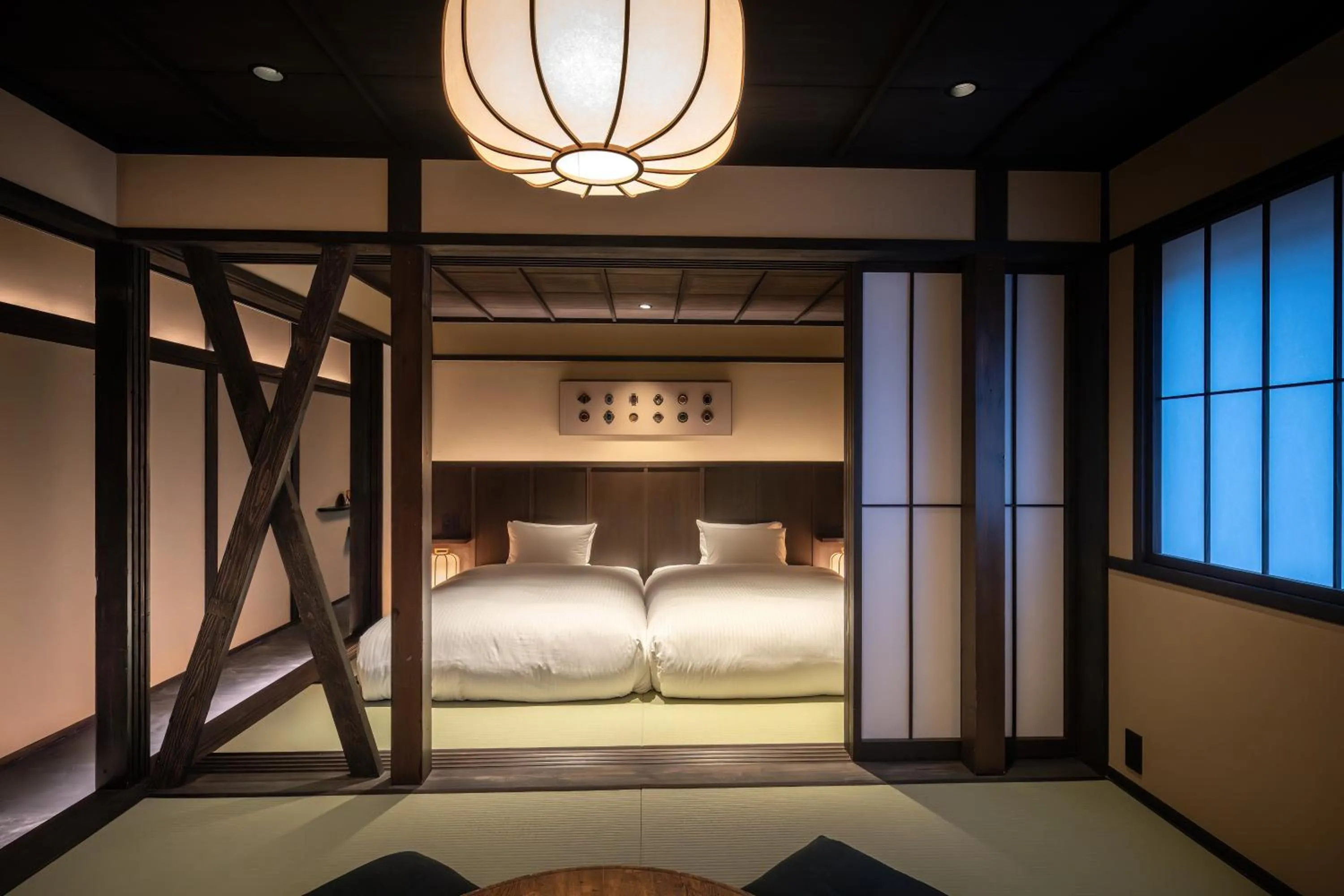 Bed in Nazuna Kyoto Higashi Honganji