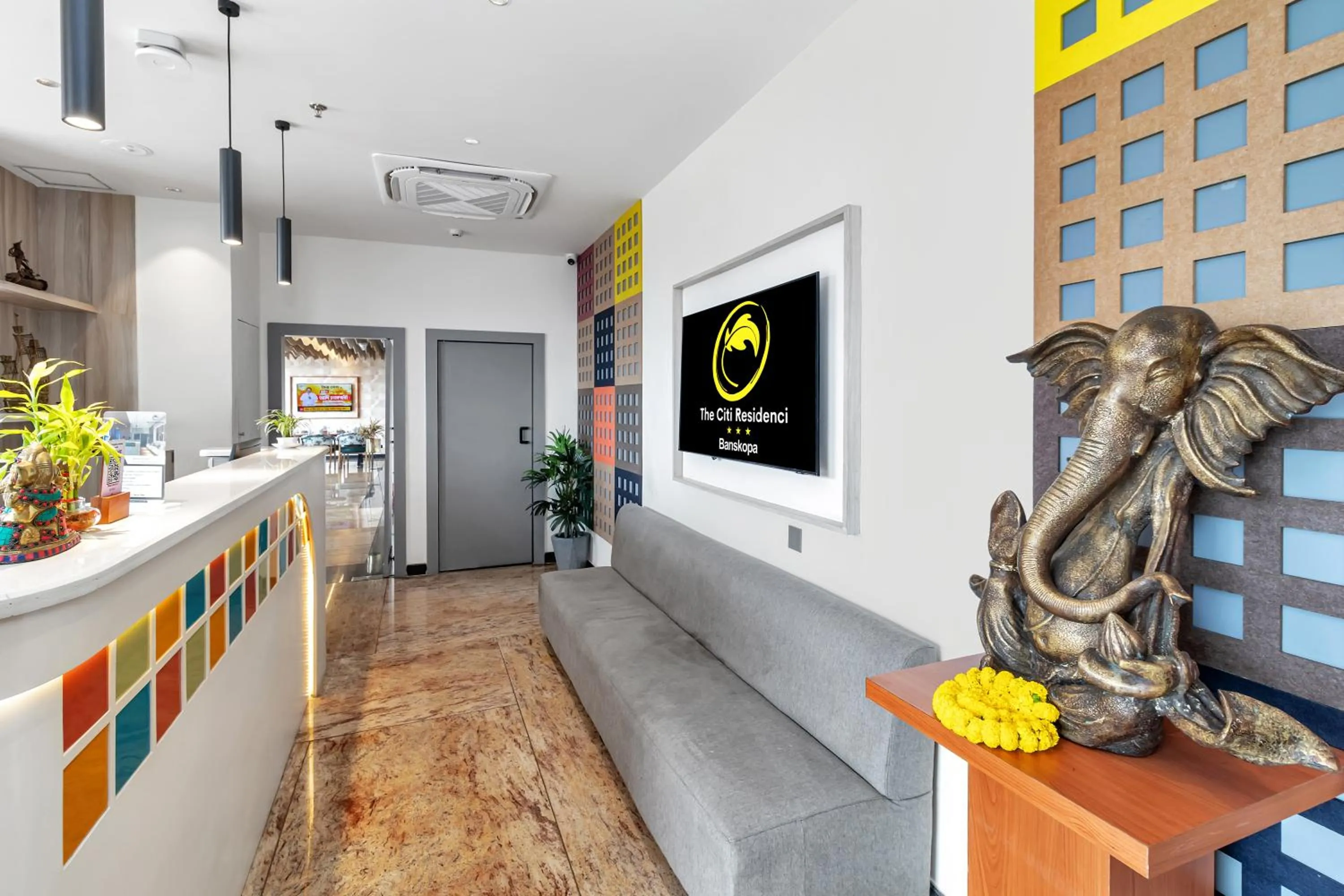 Seating area in The Citi Residenci Hotel, Banskopa