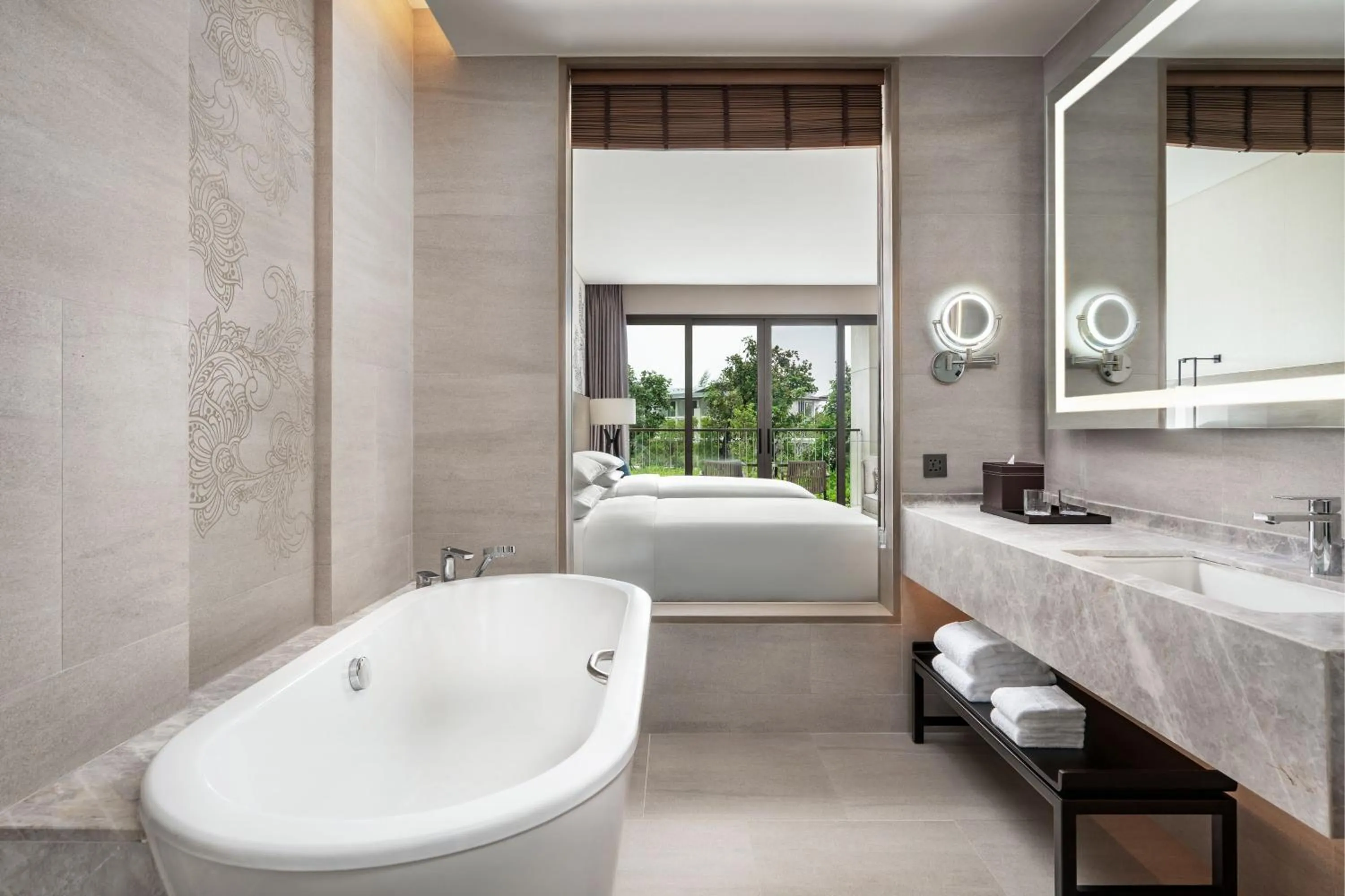 Bathroom, Bed in Khao Lak Marriott Beach Resort & Spa