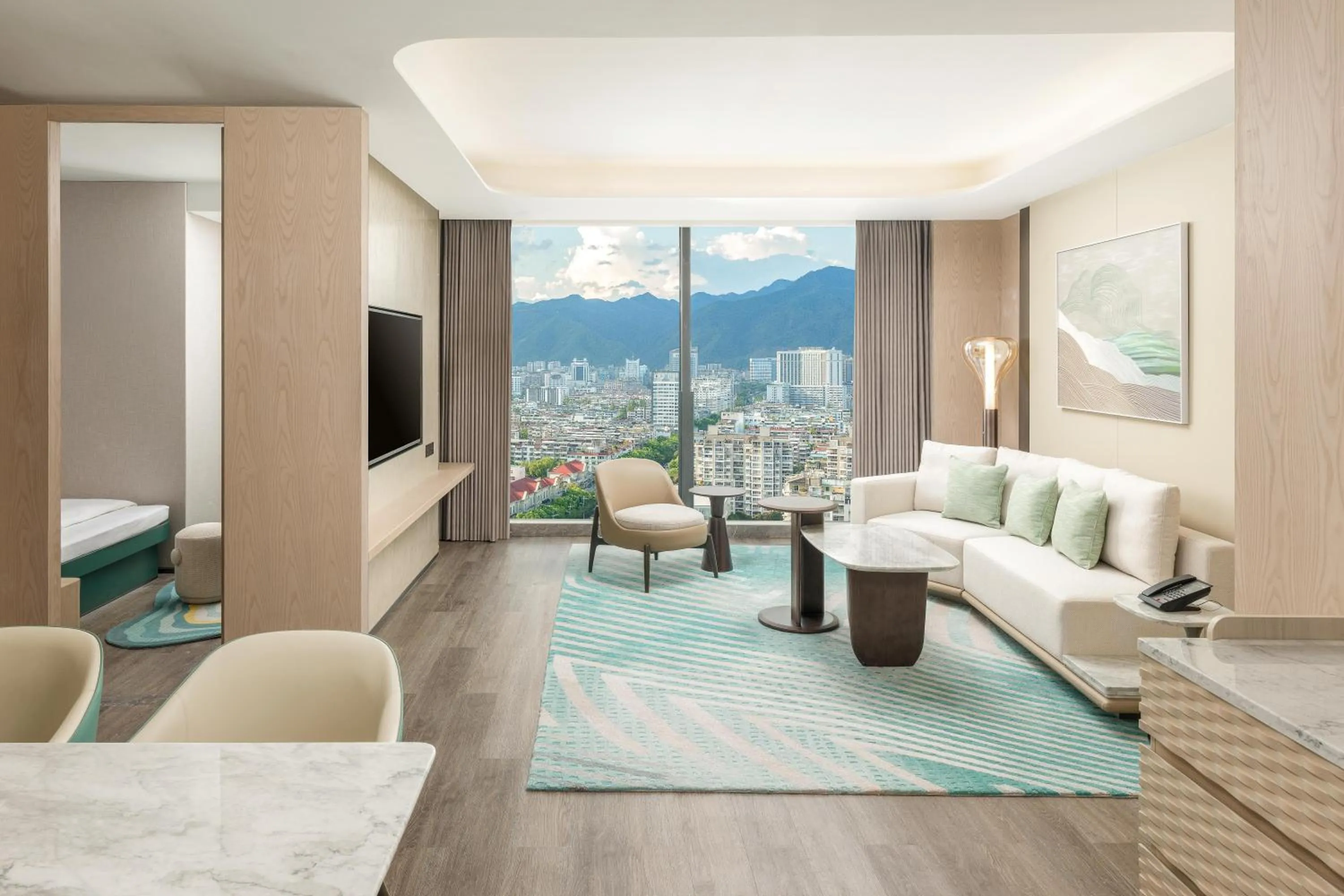 Living room in Lishui Marriott Hotel