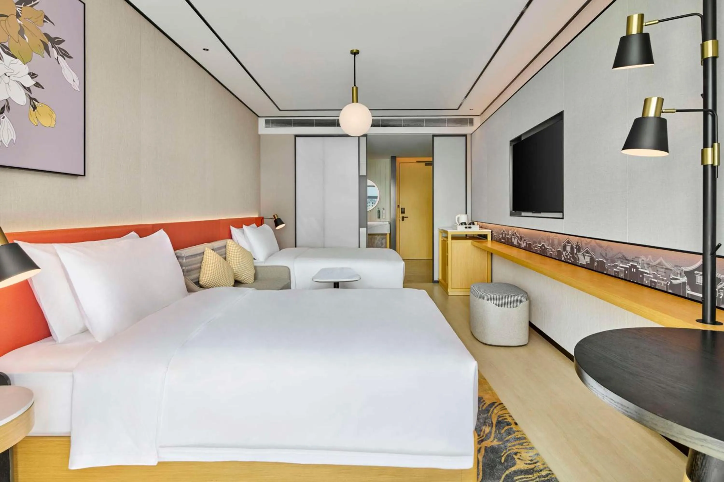 Bed in Hilton Garden Inn Foshan Lishui