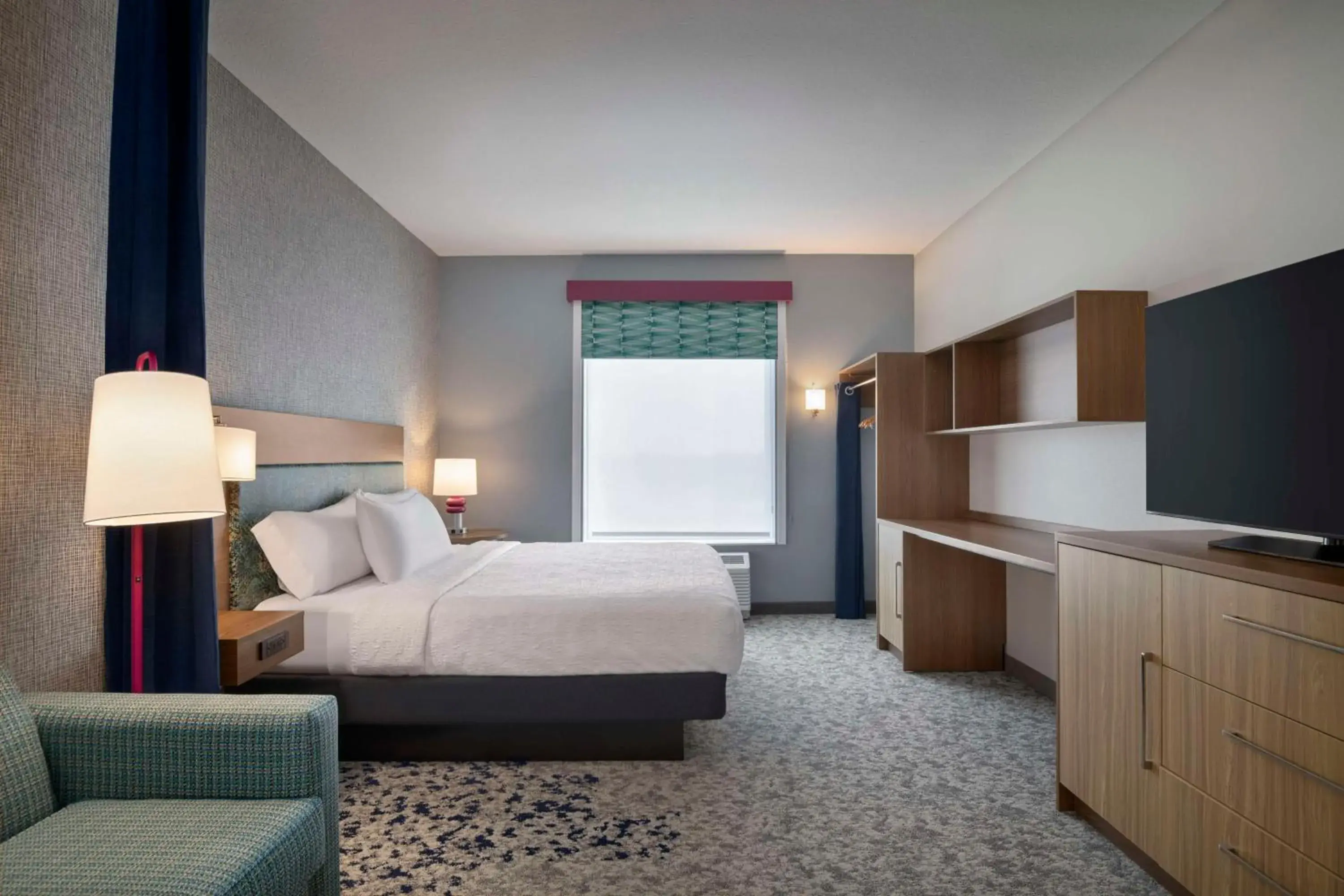 Living room, Bed in Home2 Suites By Hilton Sanford Orlando North Living room, Bed in Home2 Suites By Hilton Sanford Orlando North