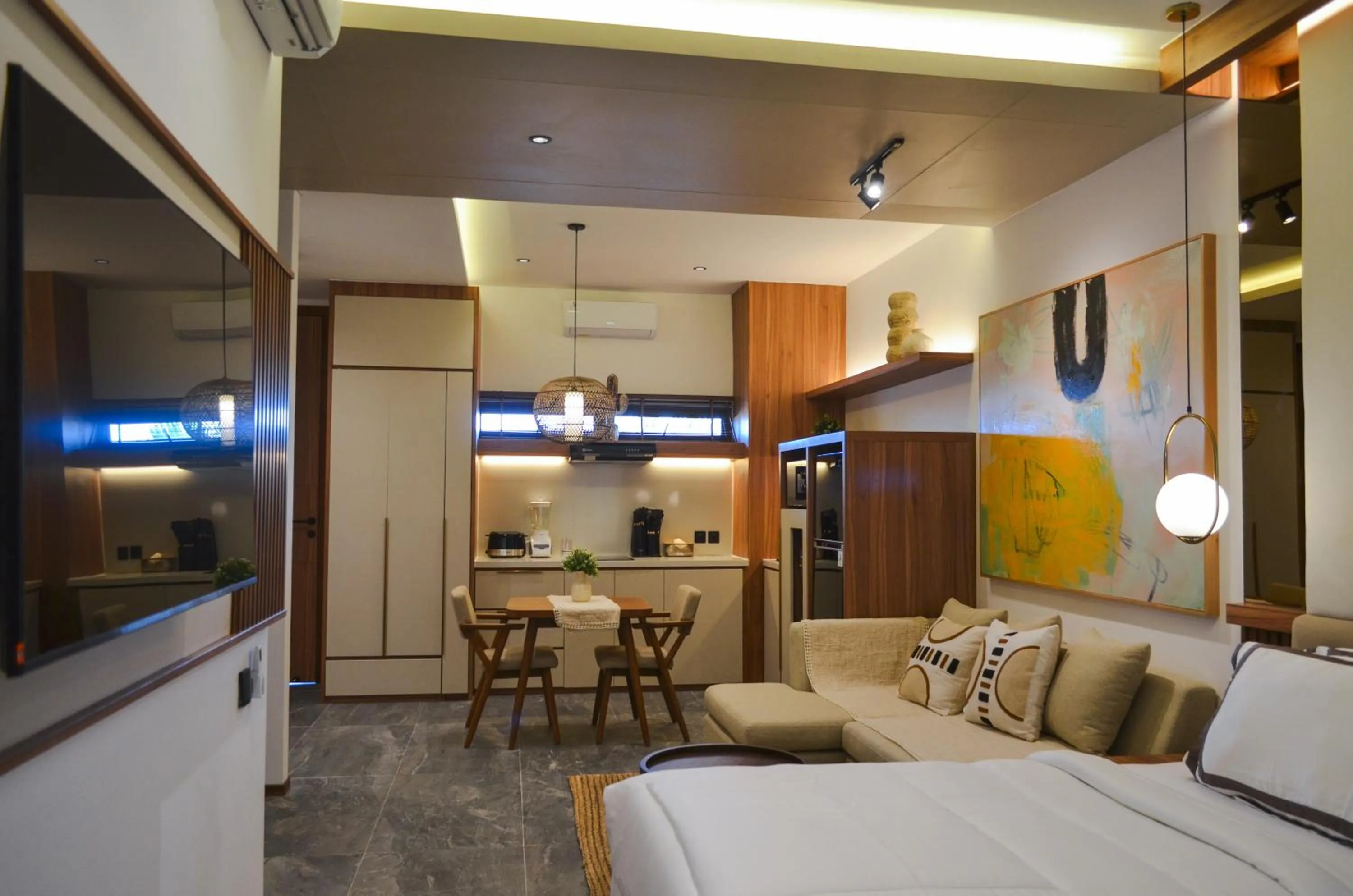 Bed in KammOra Living and Villas