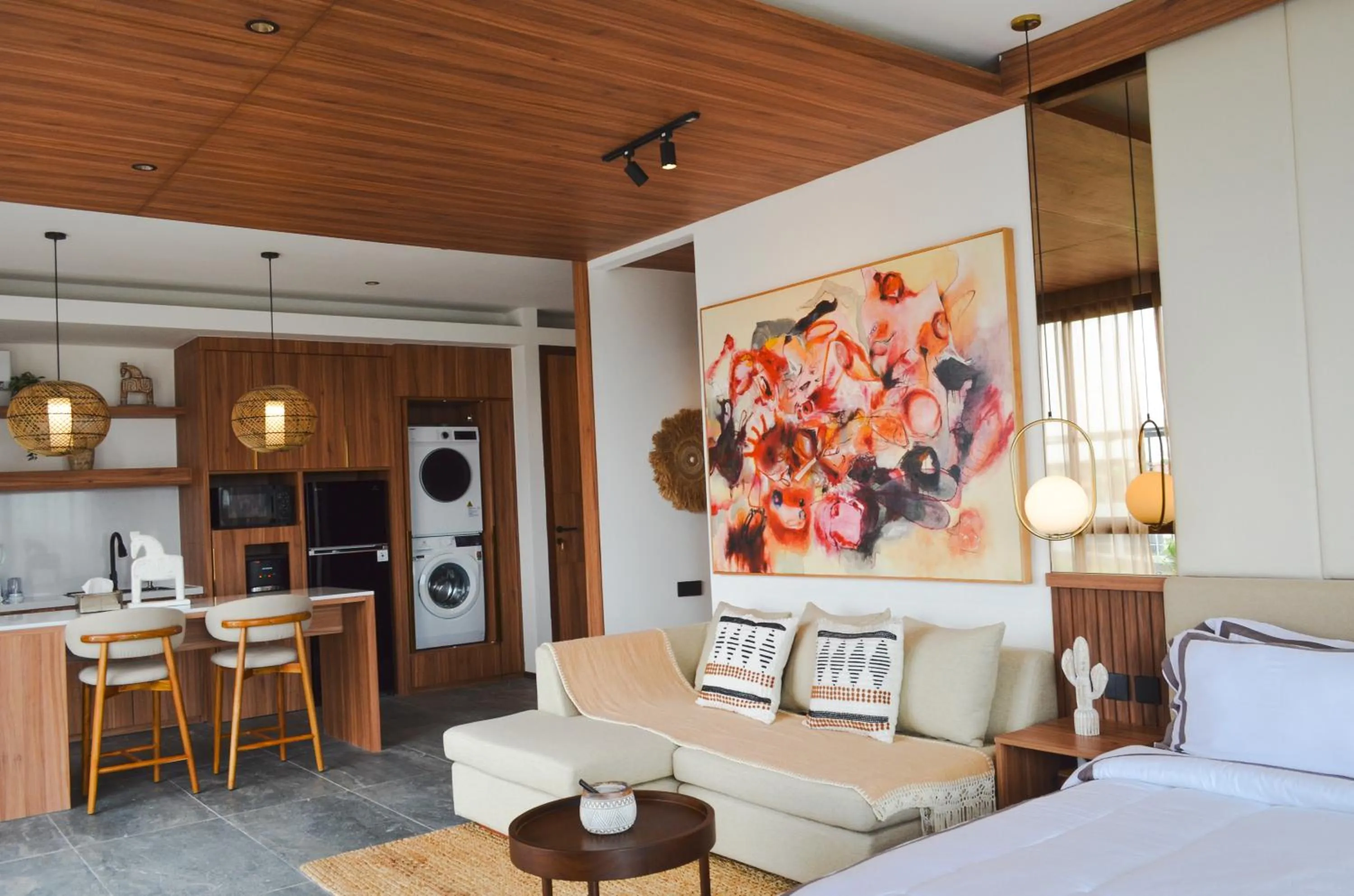Bed in KammOra Living and Villas