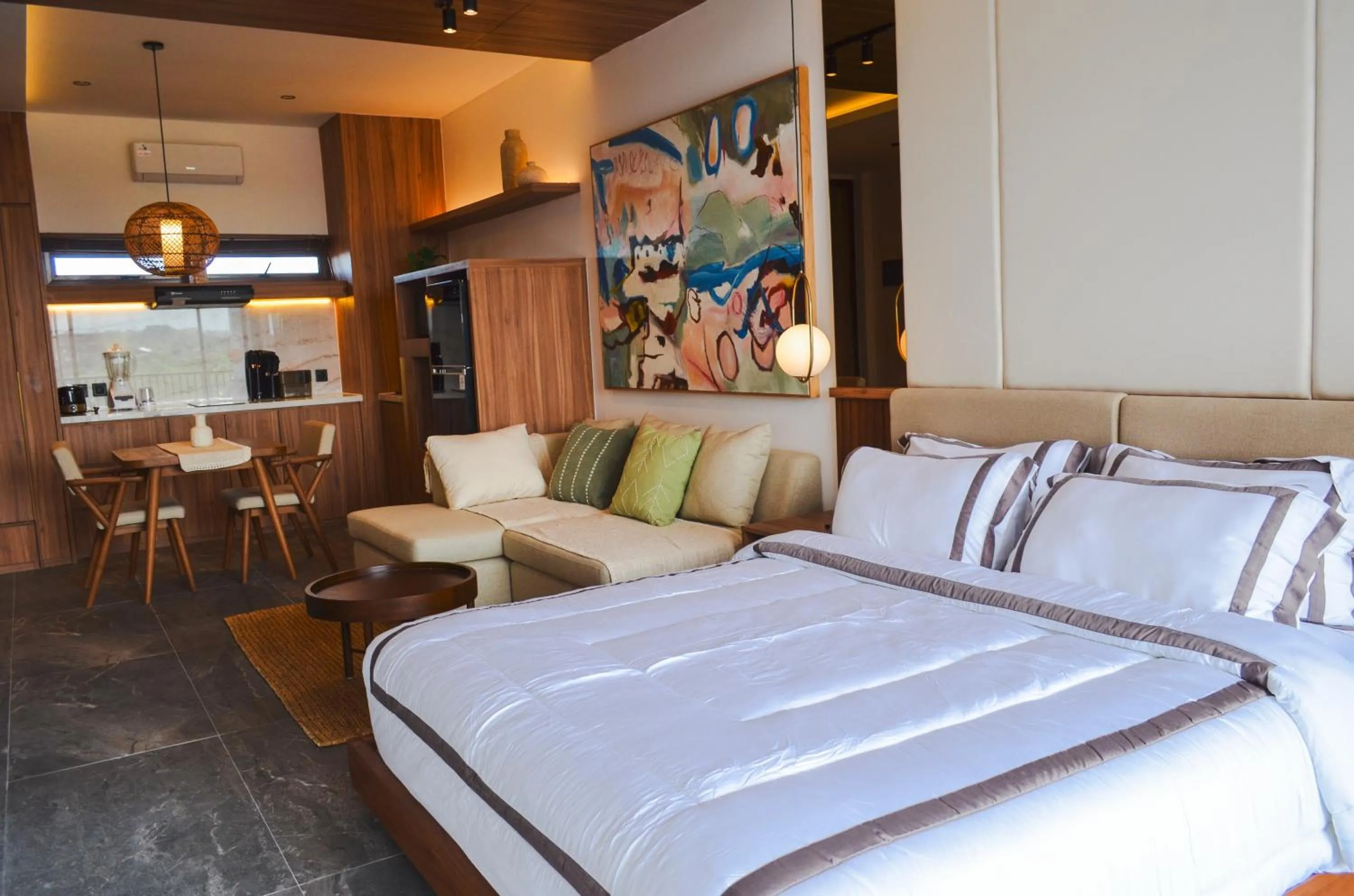 Bed in KammOra Living and Villas