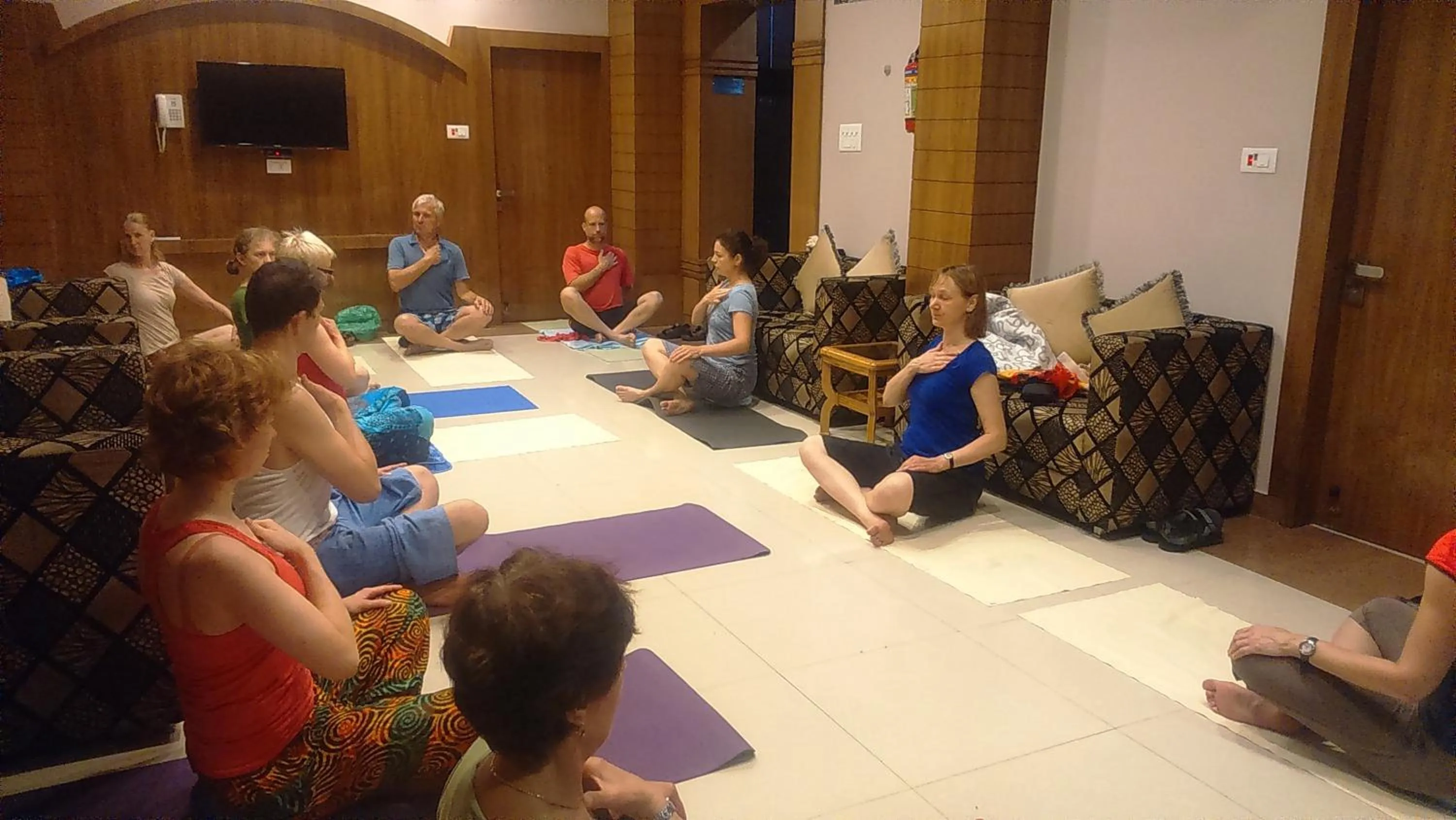 Lobby or reception in Hotel Krishna Ji