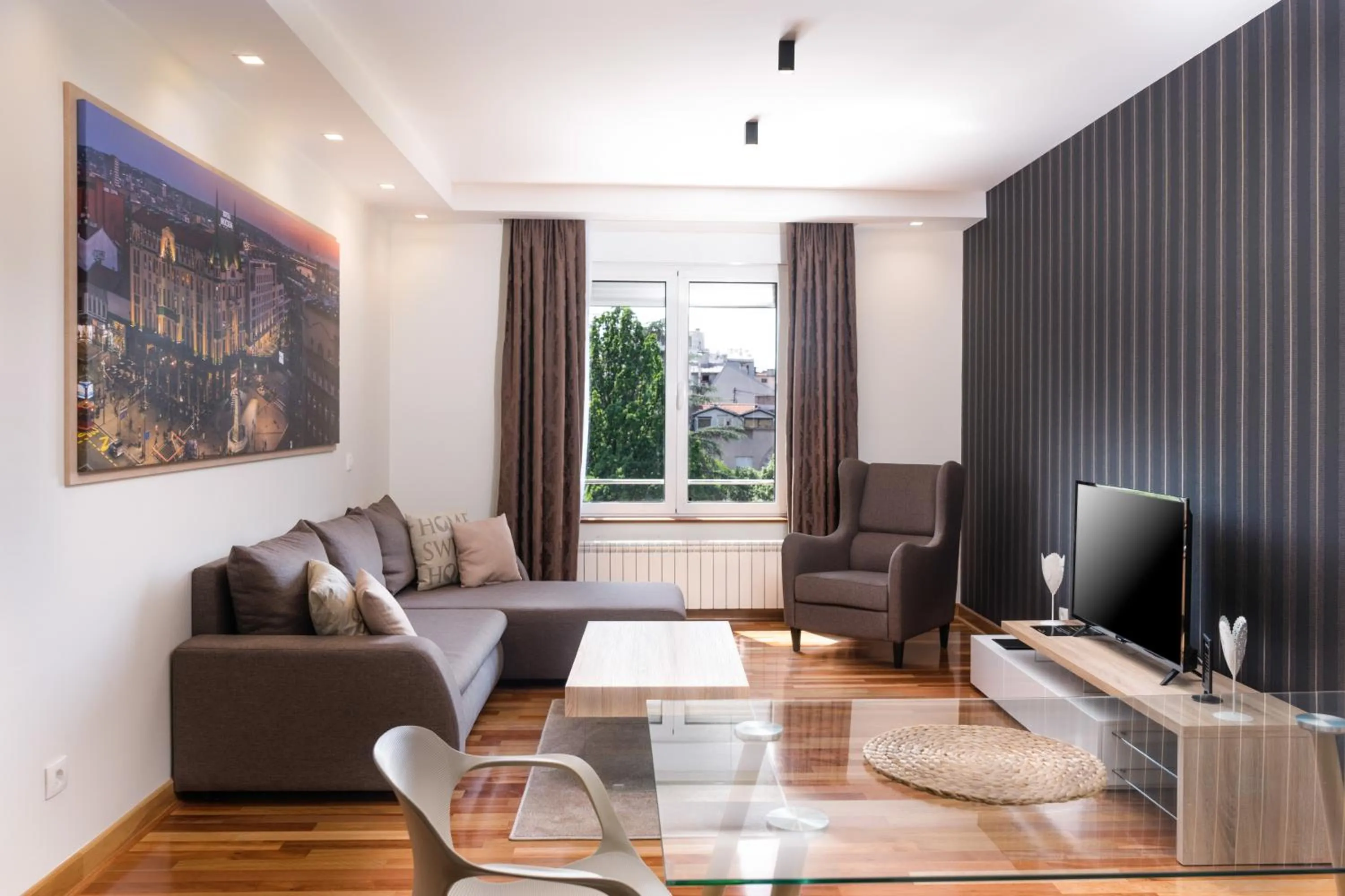 Seating area in Feel Belgrade Apartments