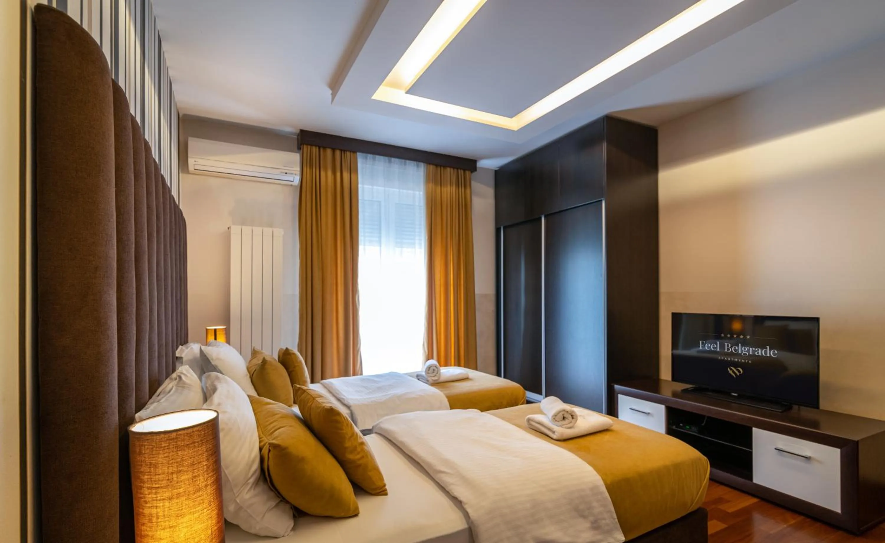 Bedroom, Bed in Feel Belgrade Apartments