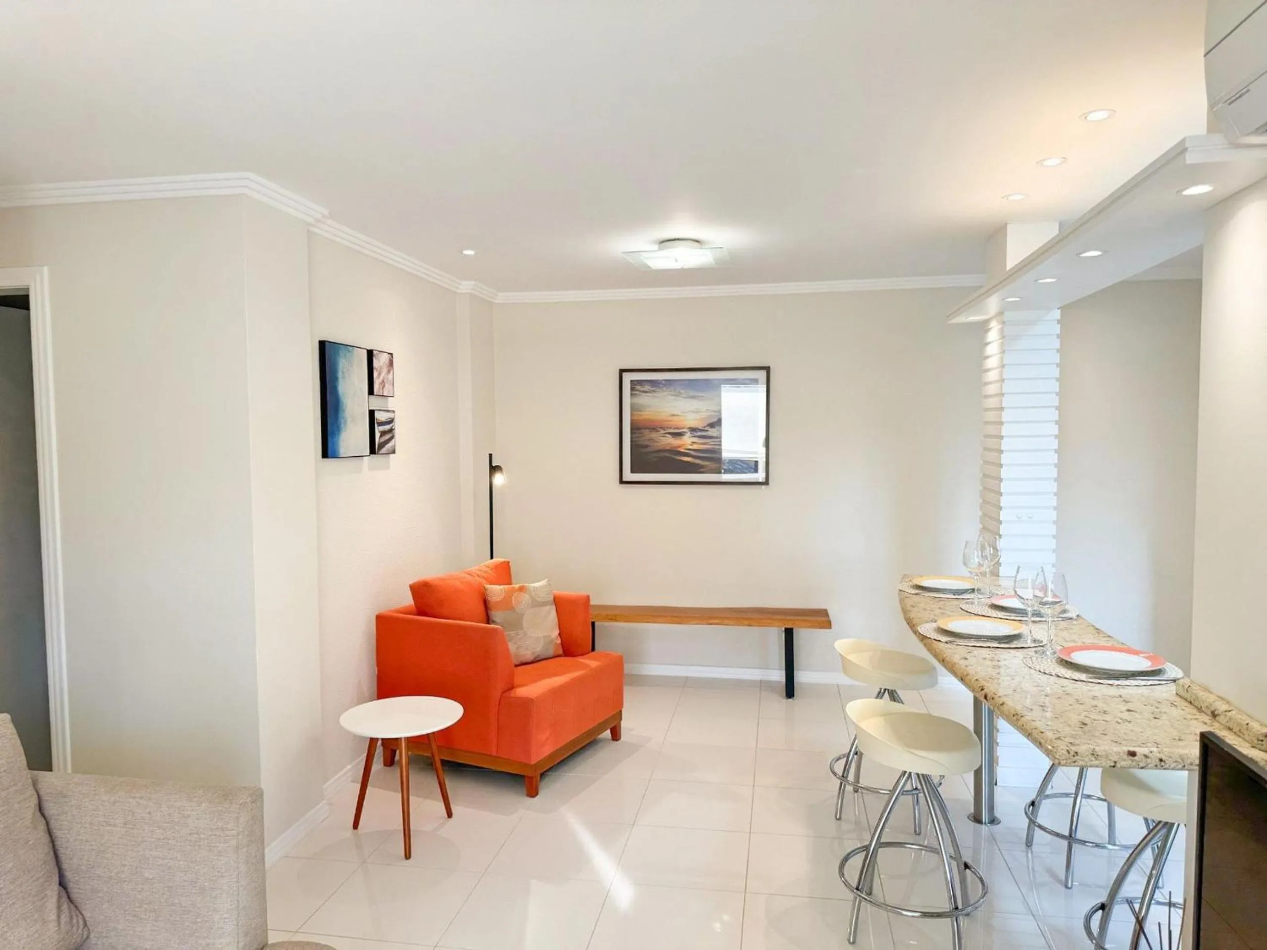 Living room in Charme Conforto Jurere Internacional Florianópolis