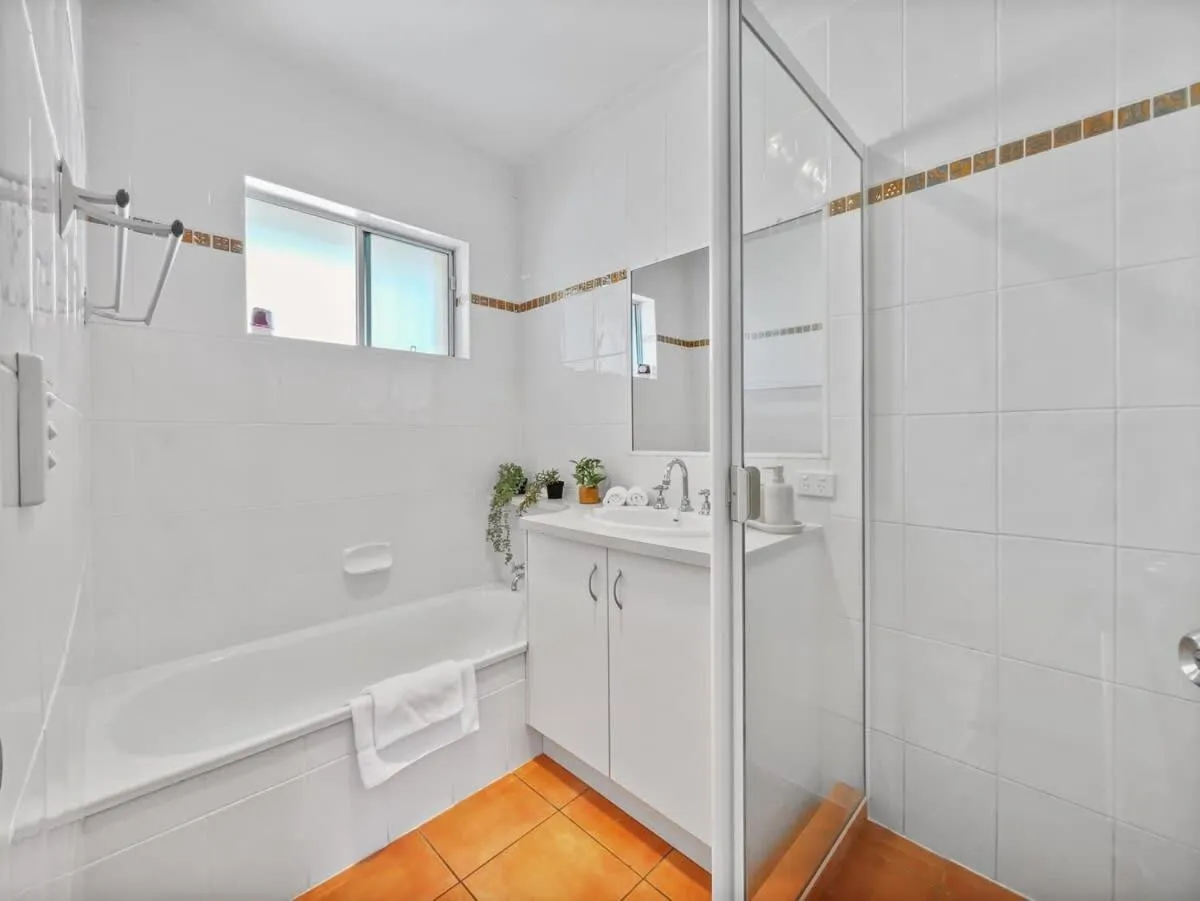 Shower in Waterfront Serenity - Steps from Mooloolaba Beach