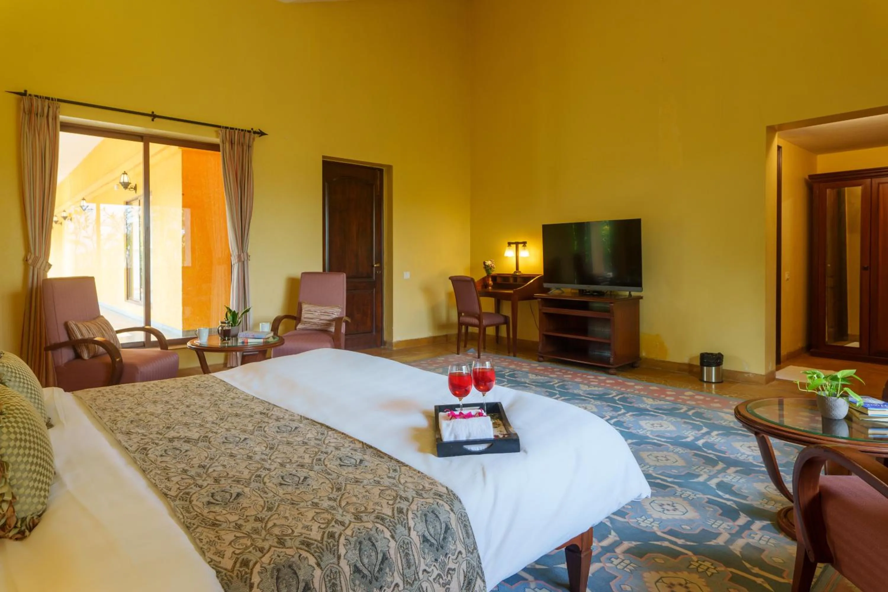 Bedroom, Bed in amã Stays & Trails Kihim Courtyard, Alibag