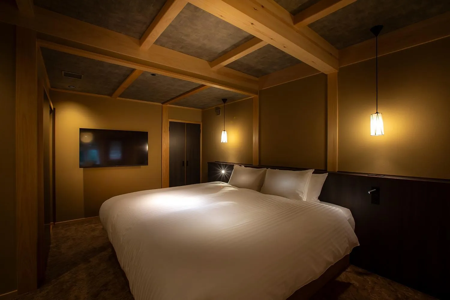 Bed in Hotel Utano Kyoto Besho