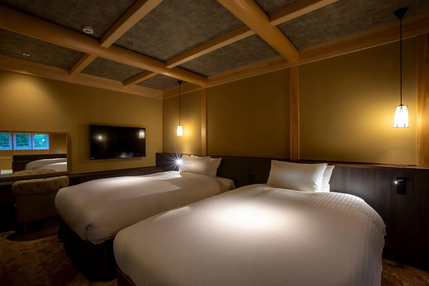 Bed in Hotel Utano Kyoto Besho