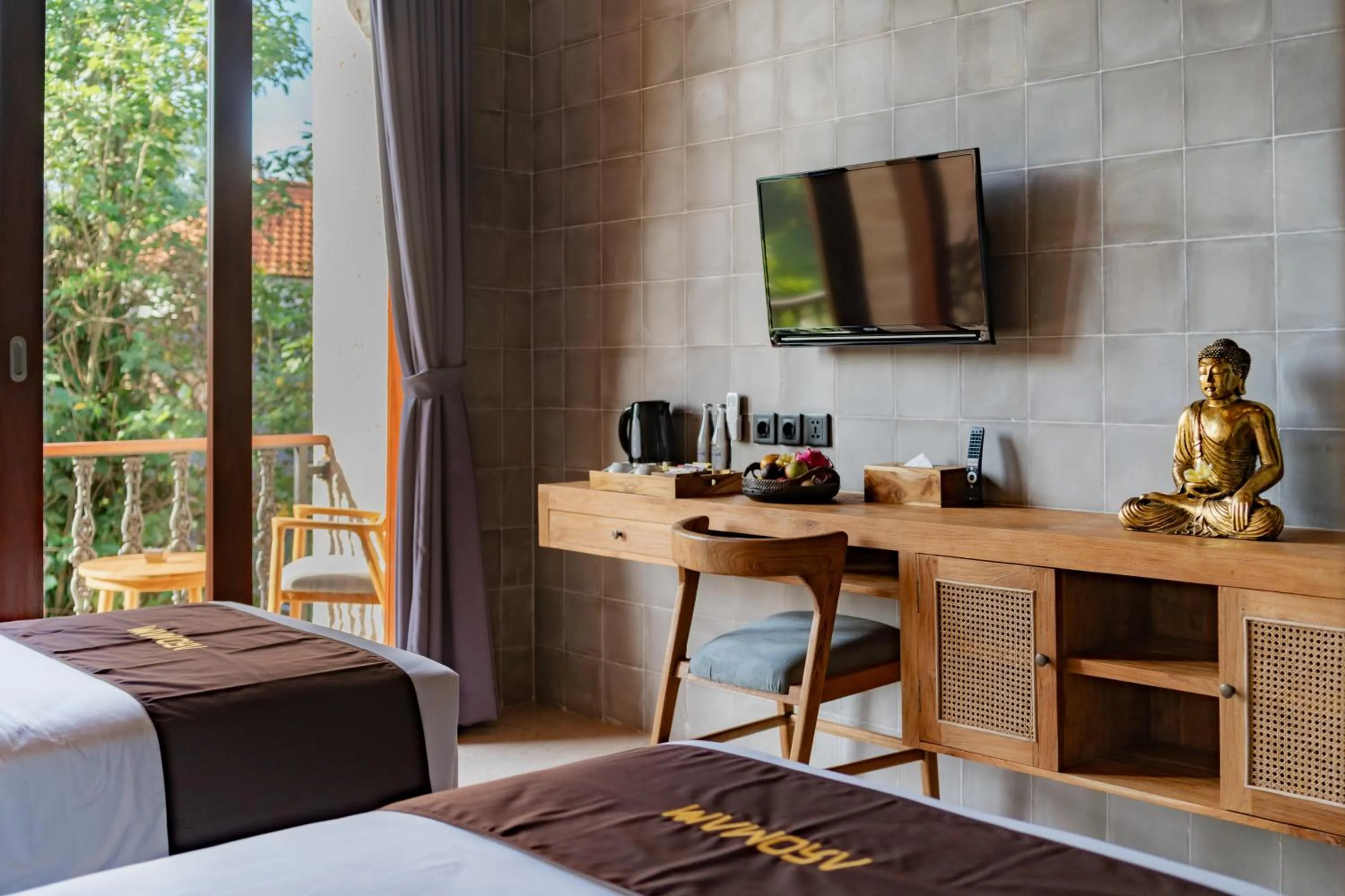 Bed in Mamora Ubud Villas