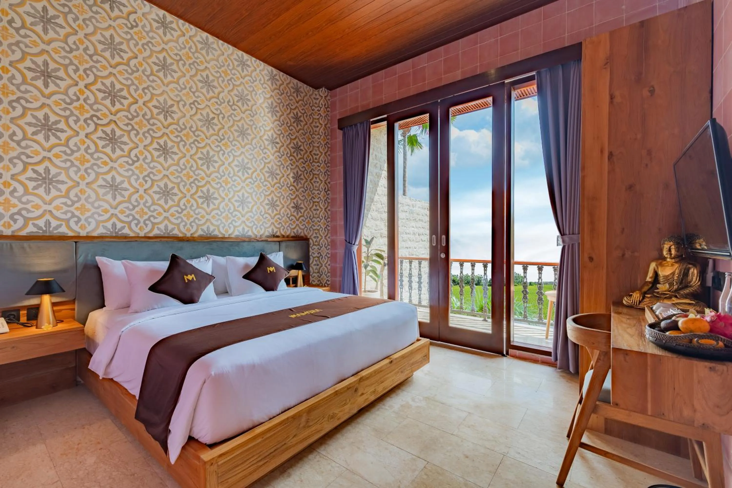 Bed in Mamora Ubud Villas
