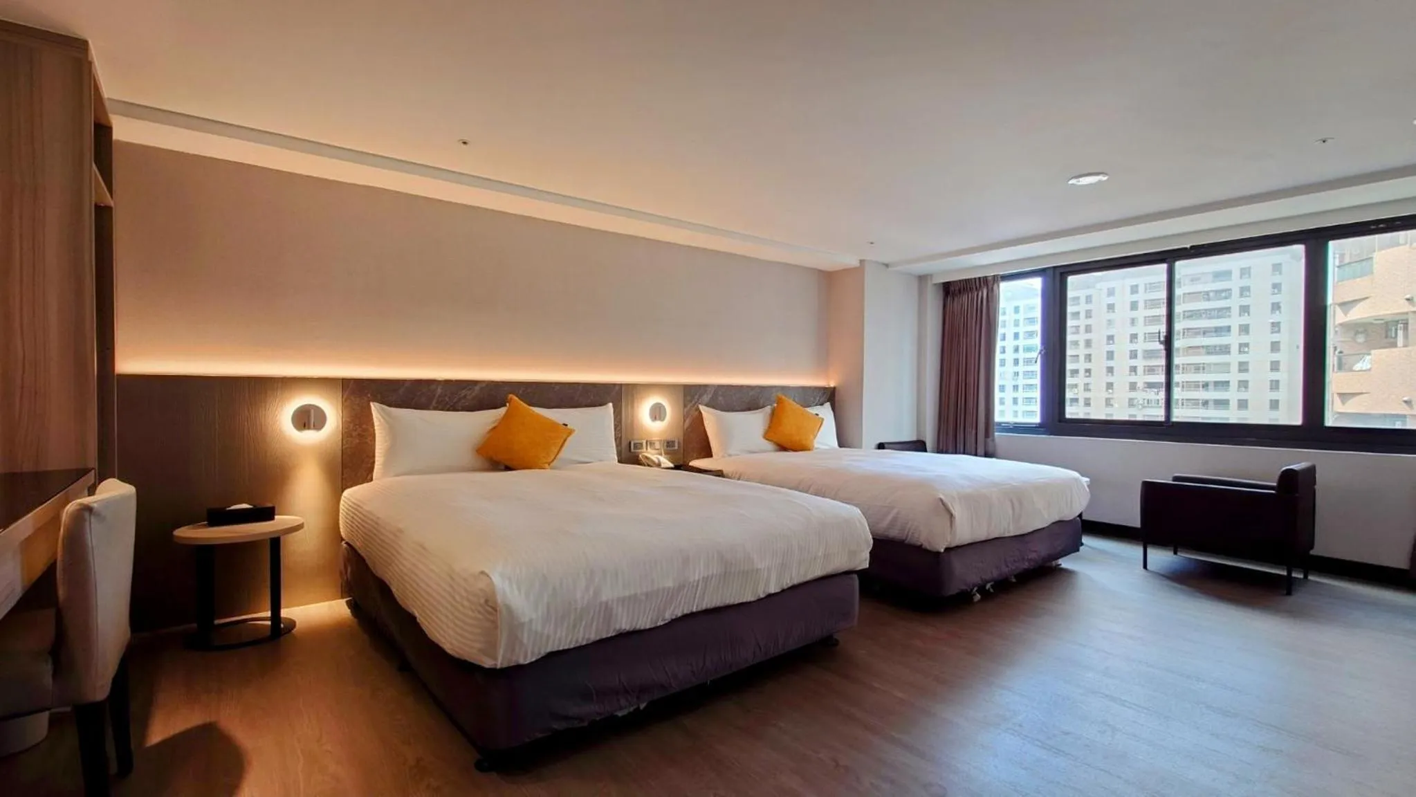 Bed in Hub Hotel Taichung Wenxin