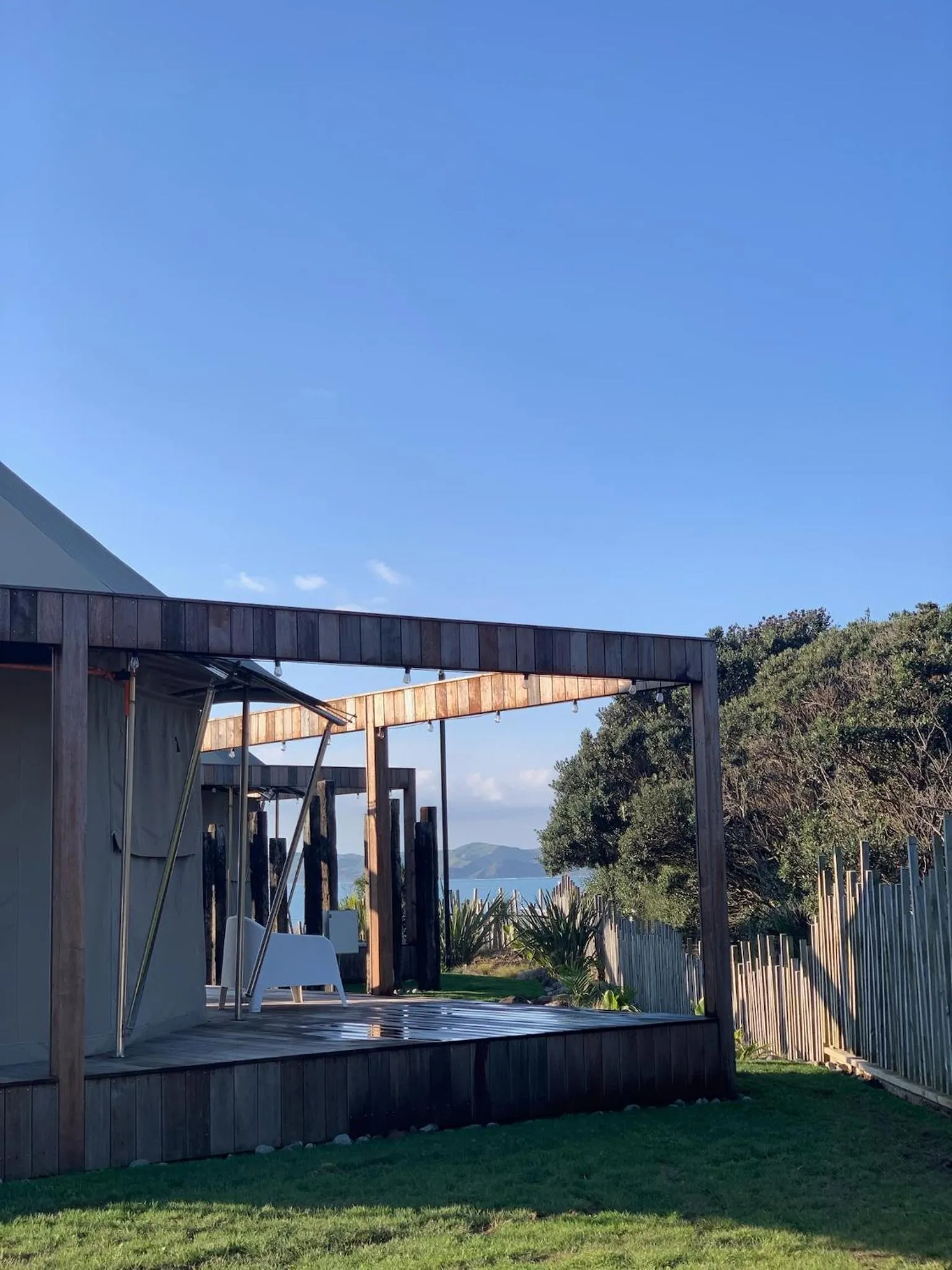 Patio in Te Whaanga Retreat & Spa