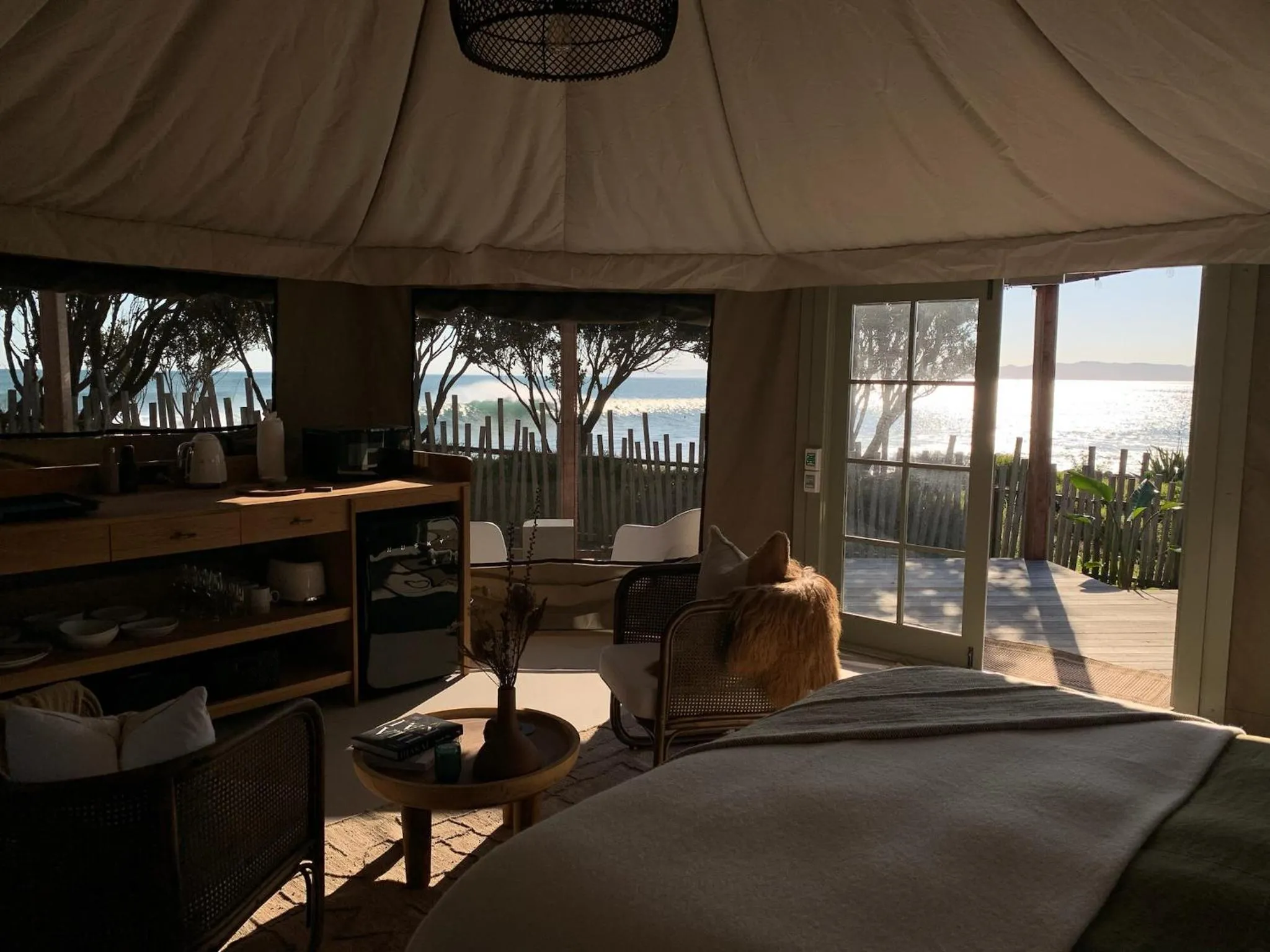 View (from property/room), Bed in Te Whaanga Retreat & Spa