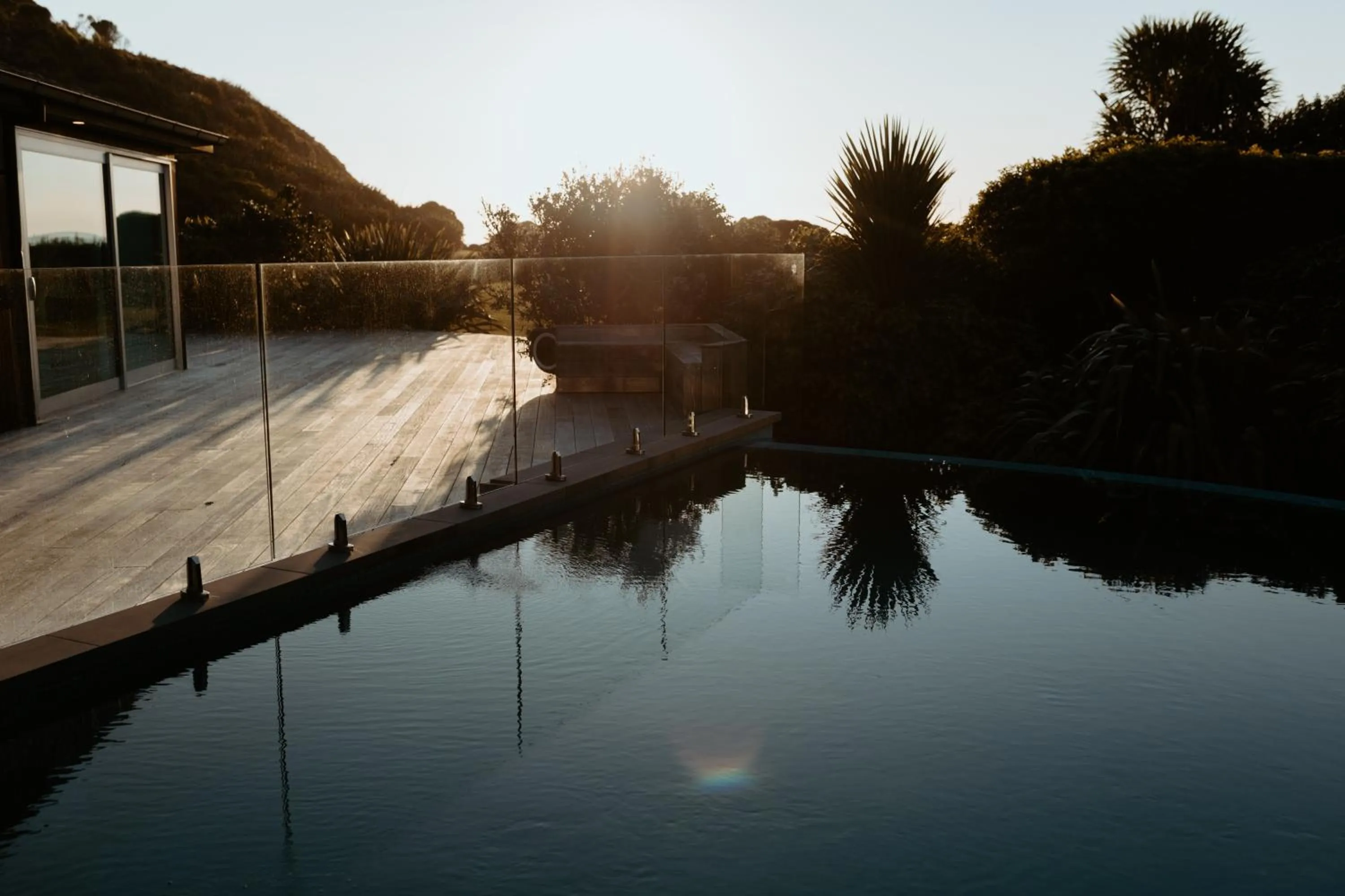 Swimming pool in Te Whaanga Retreat & Spa