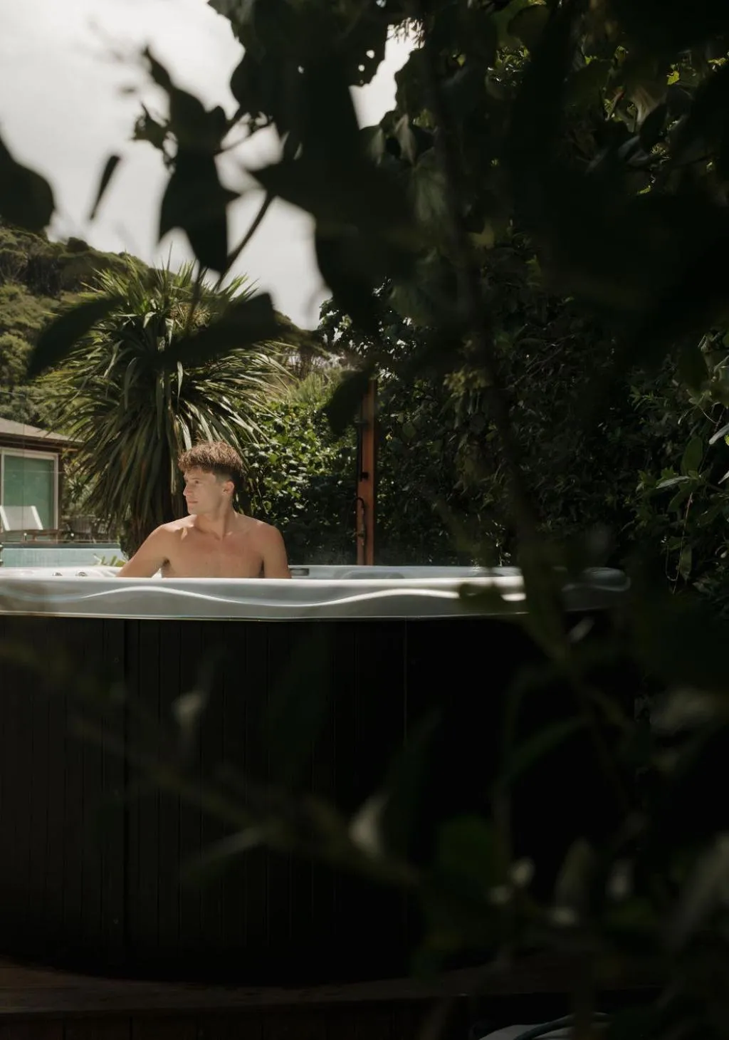 Hot Tub in Te Whaanga Retreat & Spa
